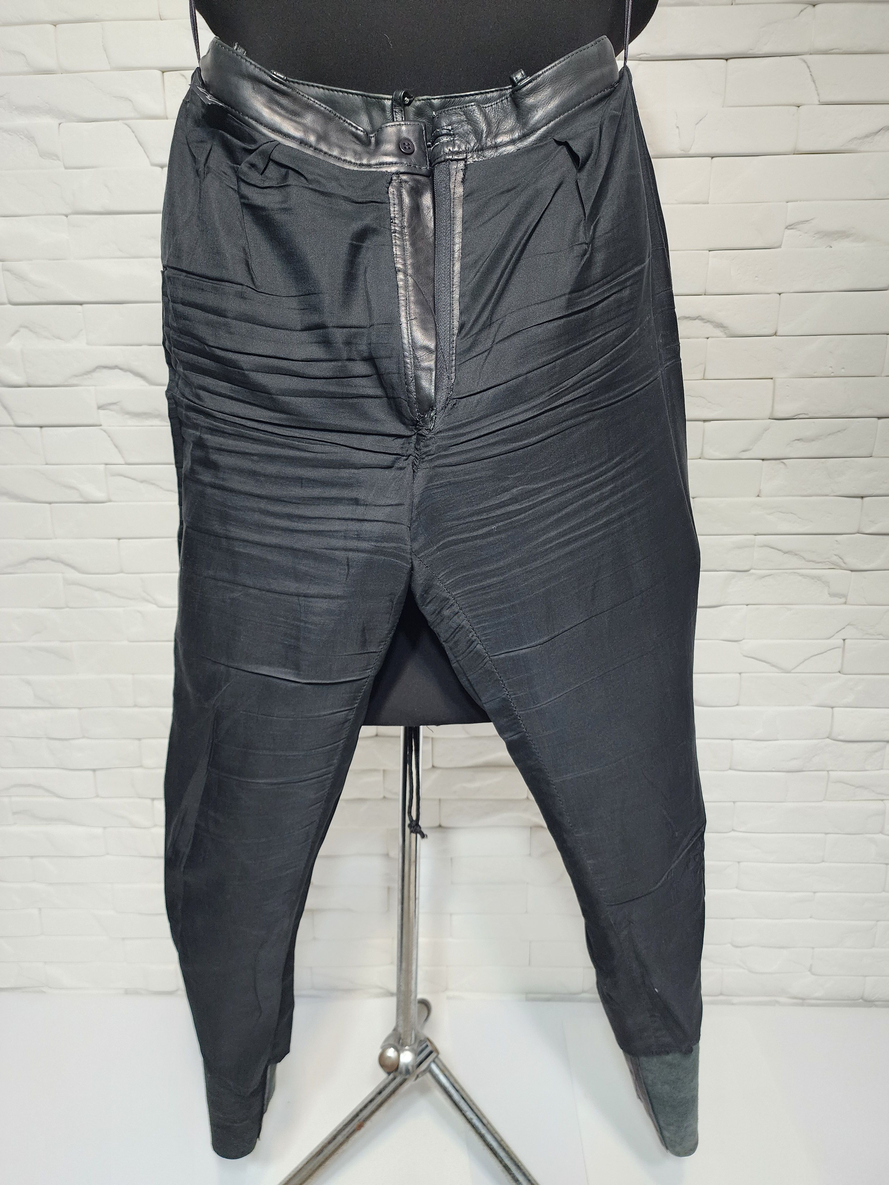 Genuine Leather Black Leather Pants: Women's Denim Style Size 31" - 8 Thumbnail