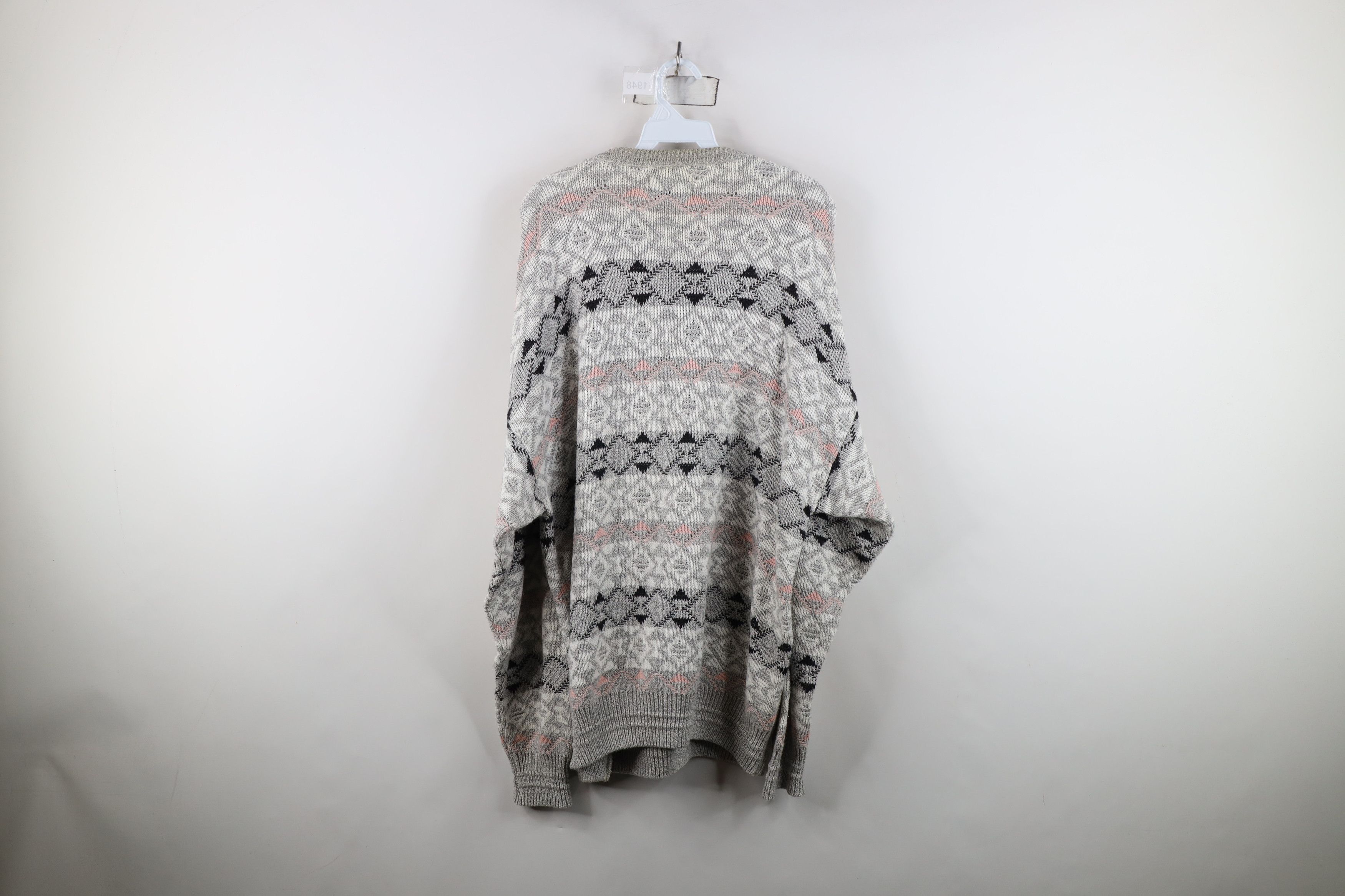 Vintage Vintage 90s Streetwear Fair Isle Geometric Crewneck Sweater Size US XL / EU 56 / 4 - 13 Thumbnail