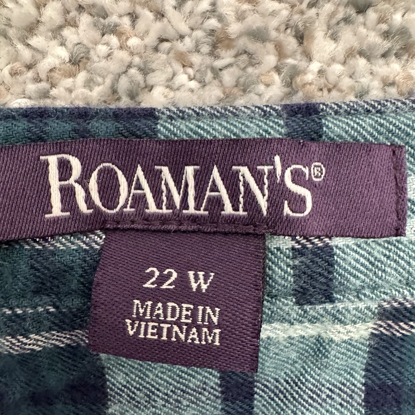 Vintage Roamans Button-Up Shirt Plus 22W Plaid Western Cowgirl Chic Holiday Sparkle Green Long Sleeve Button-Front Women Modern Vintage? No Vintage. Size 3XL / US 20-22 - 7 Thumbnail