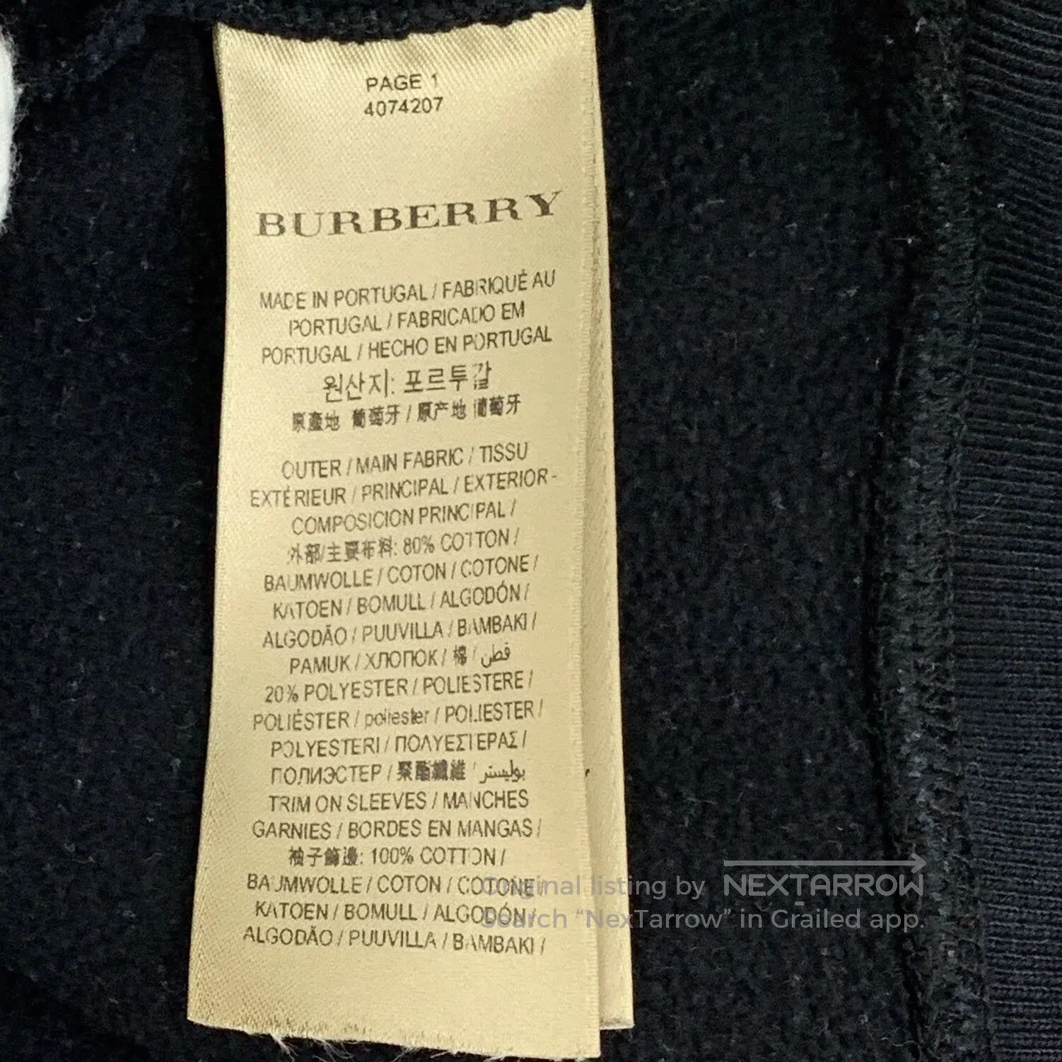 Burberry Burberry Black Plaid Patchwork Cotton Round Neck Long Slee Size US S / EU 44-46 / 1 - 7 Thumbnail