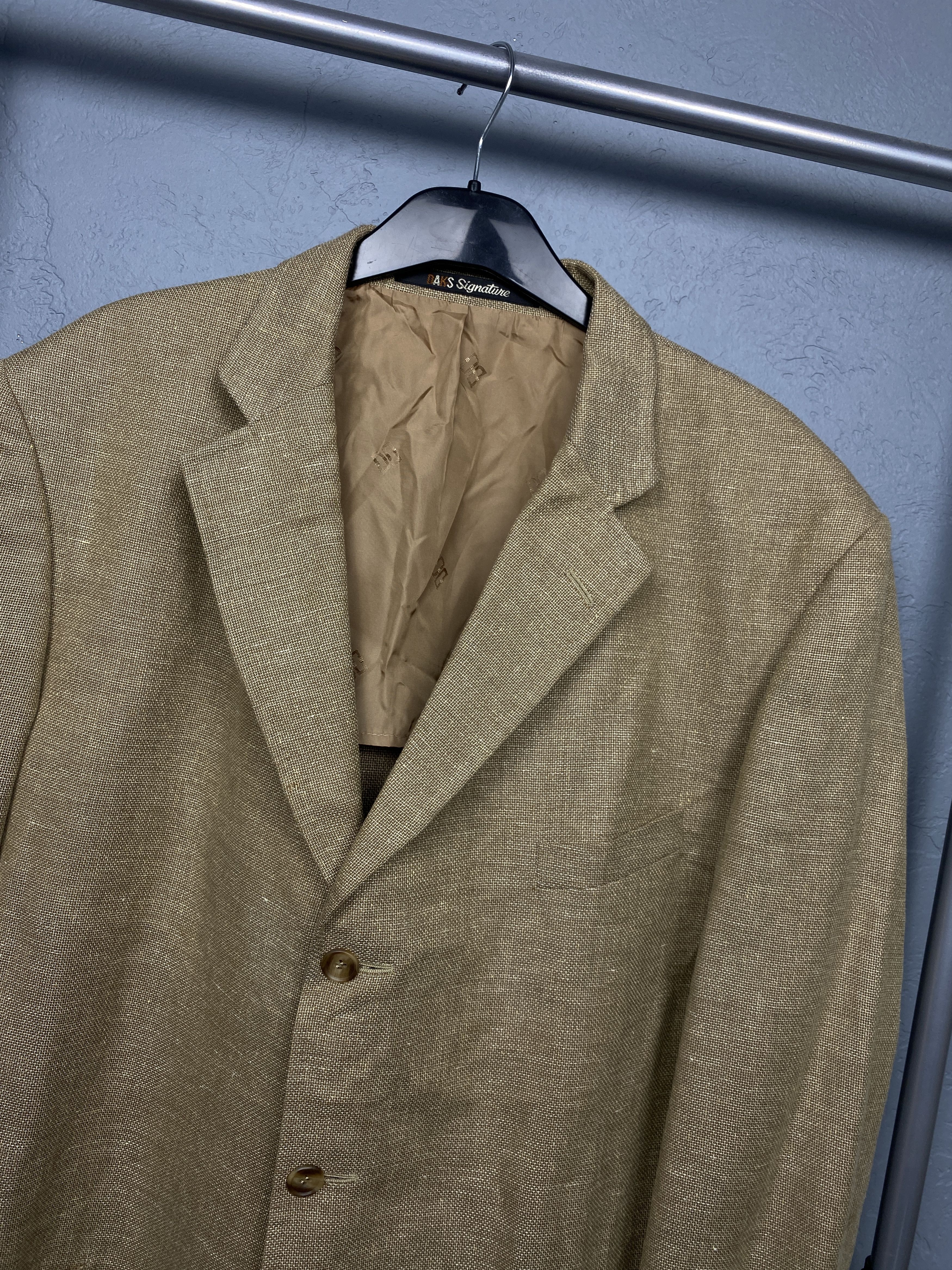 DAKS Daks London Vintage Mens LINEN Blazer Jacket Size US XL / EU 56 / 4 - 2 Thumbnail