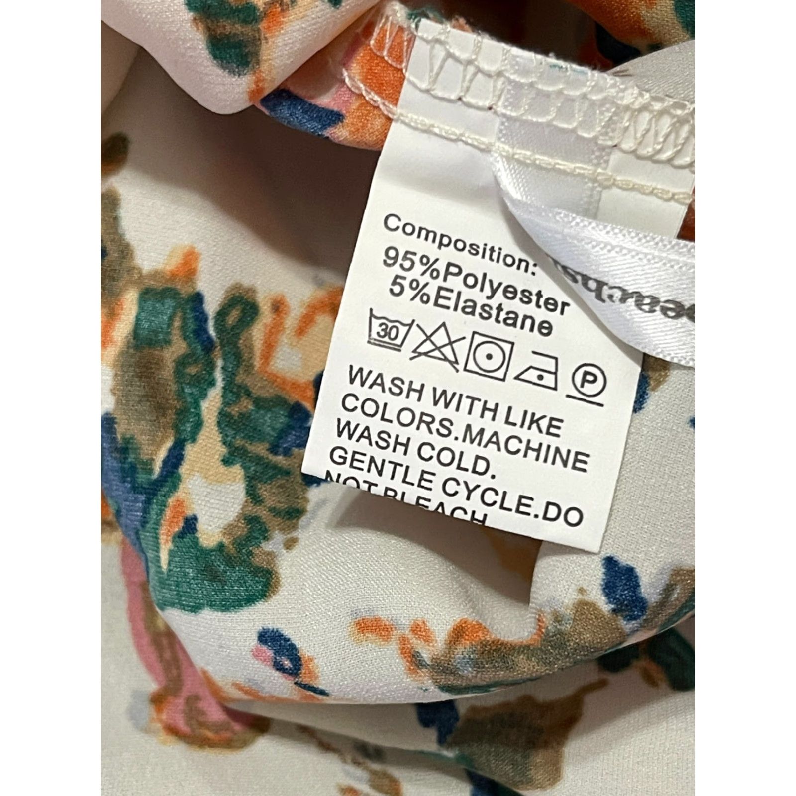 Vintage Beachsissi Dress Women's Small White Orange Blue Floral Sleeveless NWT Size S / US 4 / IT 40 - 5 Thumbnail
