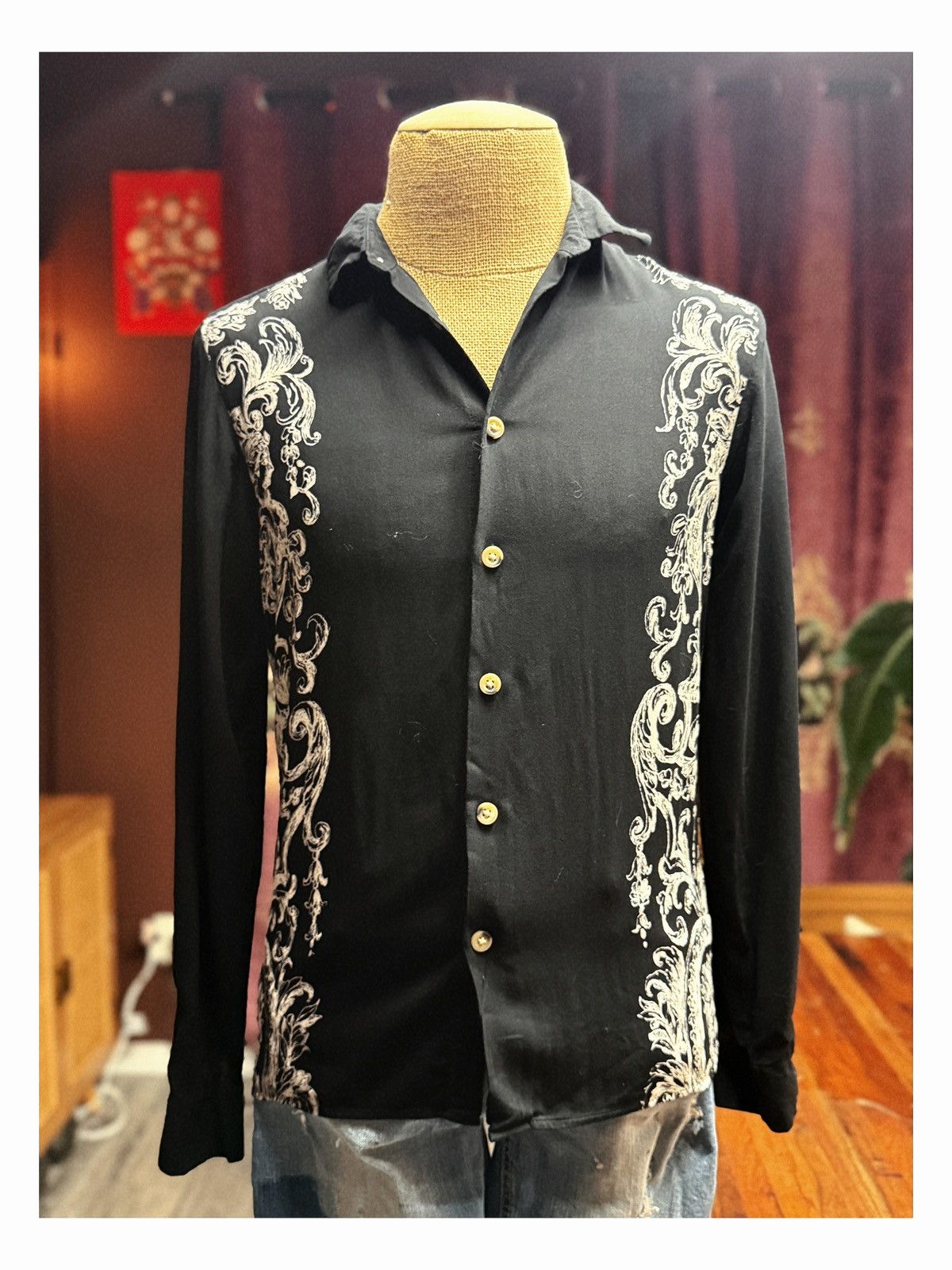 Asos ASOS Baroque-Inspired Long Sleeve Shirt – Size M Size US M / EU 48-50 / 2 - 1 Thumbnail