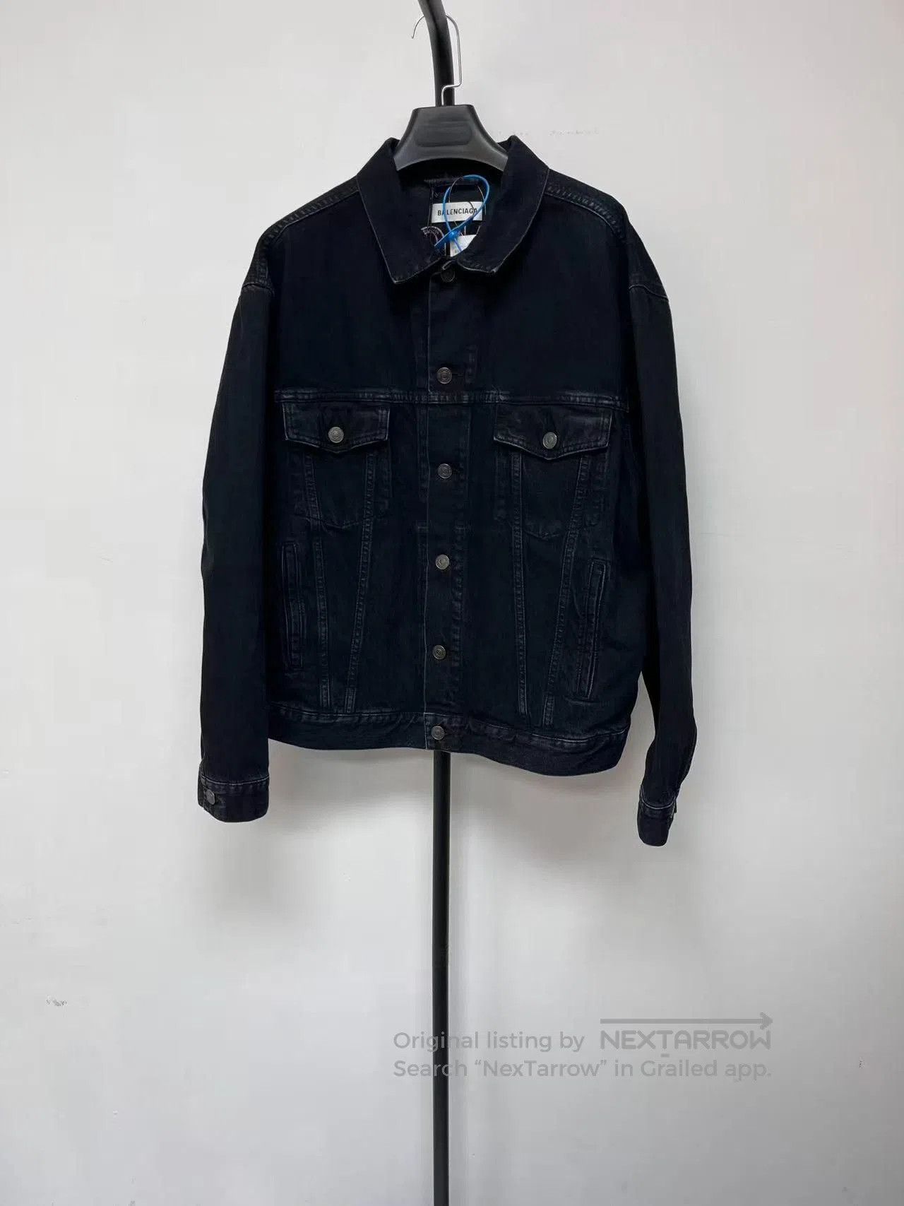 Balenciaga Balenciaga Women's Brand Letter Embroidered Denim Jacket. Size S / US 4 / IT 40 - 2 Thumbnail