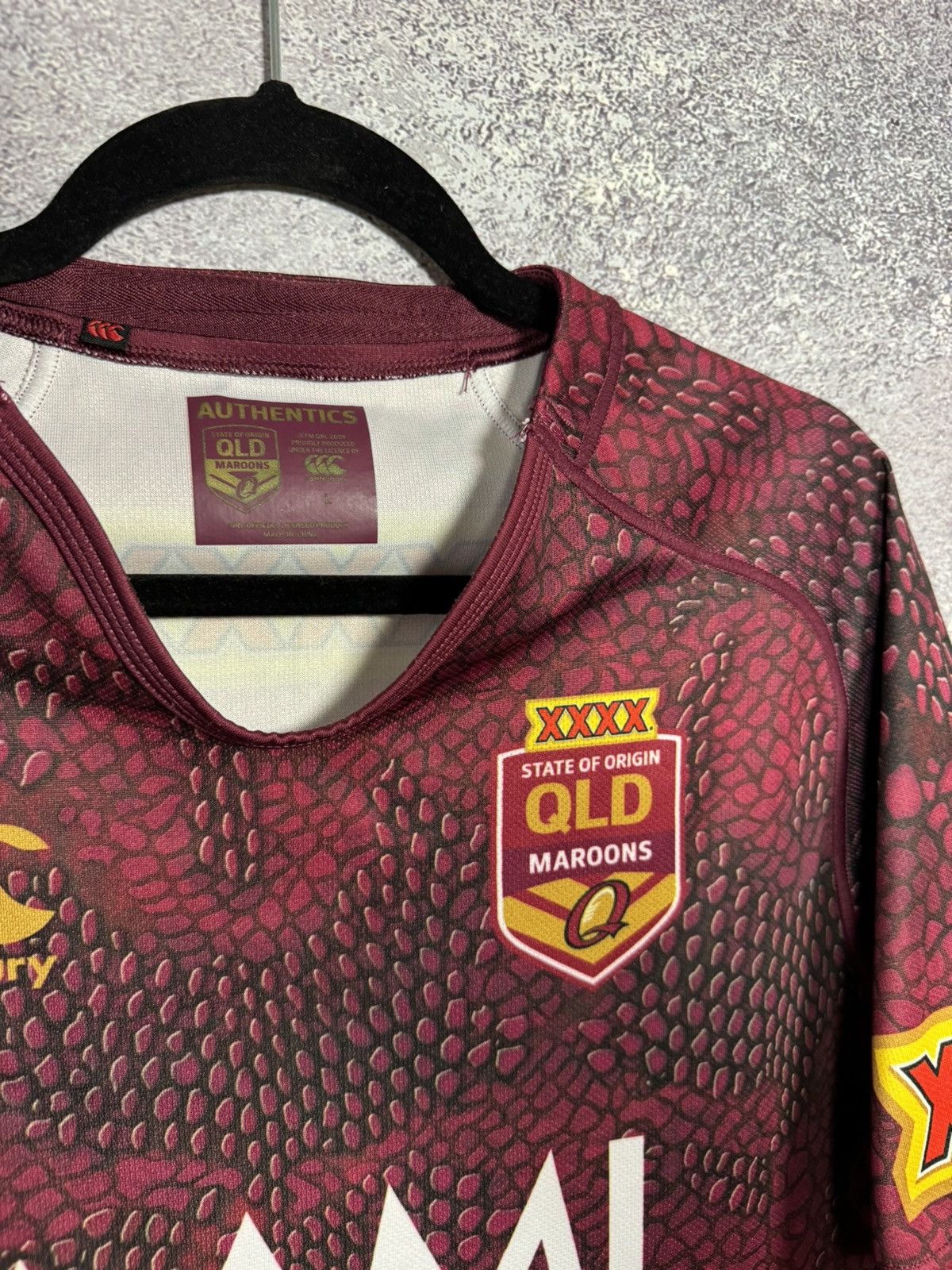Canterbury of New Zealand QLD Maroons State of Origin 2009 NRL Canterbury Jersey Size US L / EU 52-54 / 3 - 10 Thumbnail