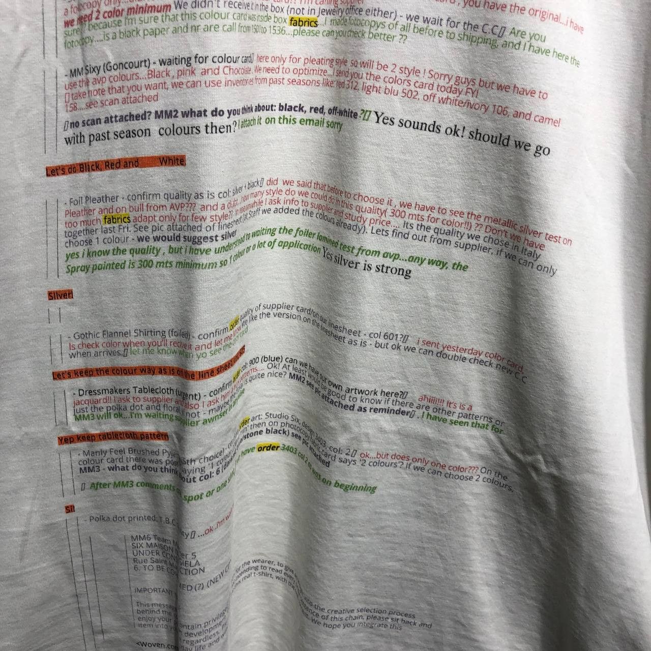 Maison Margiela Maison Margiela MM6 E-Mail Thread print tee Size US L / EU 52-54 / 3 - 4 Thumbnail
