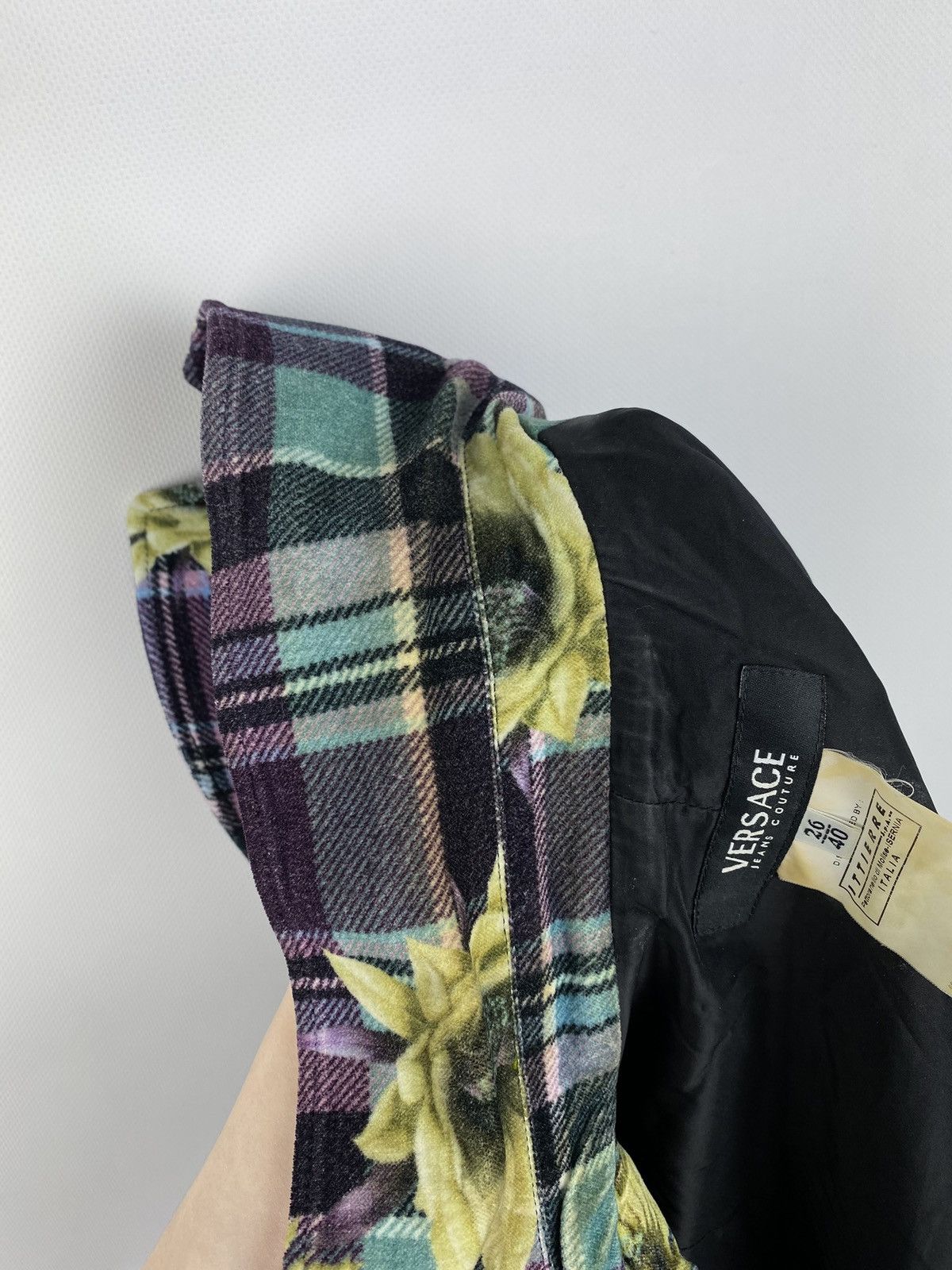 Versace Jeans Couture × Vintage Versace Jeans Couture floral pattern checked blazer jacket Size S / US 4 / IT 40 - 22 Thumbnail