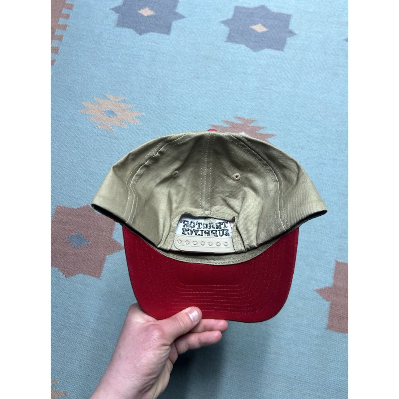 Vintage Tractor supply co snapback hat cap embroidered logo farm adjustable red Tan Men Adjustable Style Snapback Baseball Cap Hat Size ONE SIZE - 4 Thumbnail