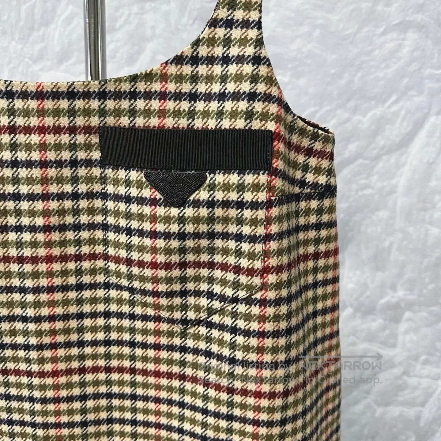 Prada prada houndstooth slip dress with triangle logo. Size M / US 6-8 / IT 42-44 - 3 Thumbnail