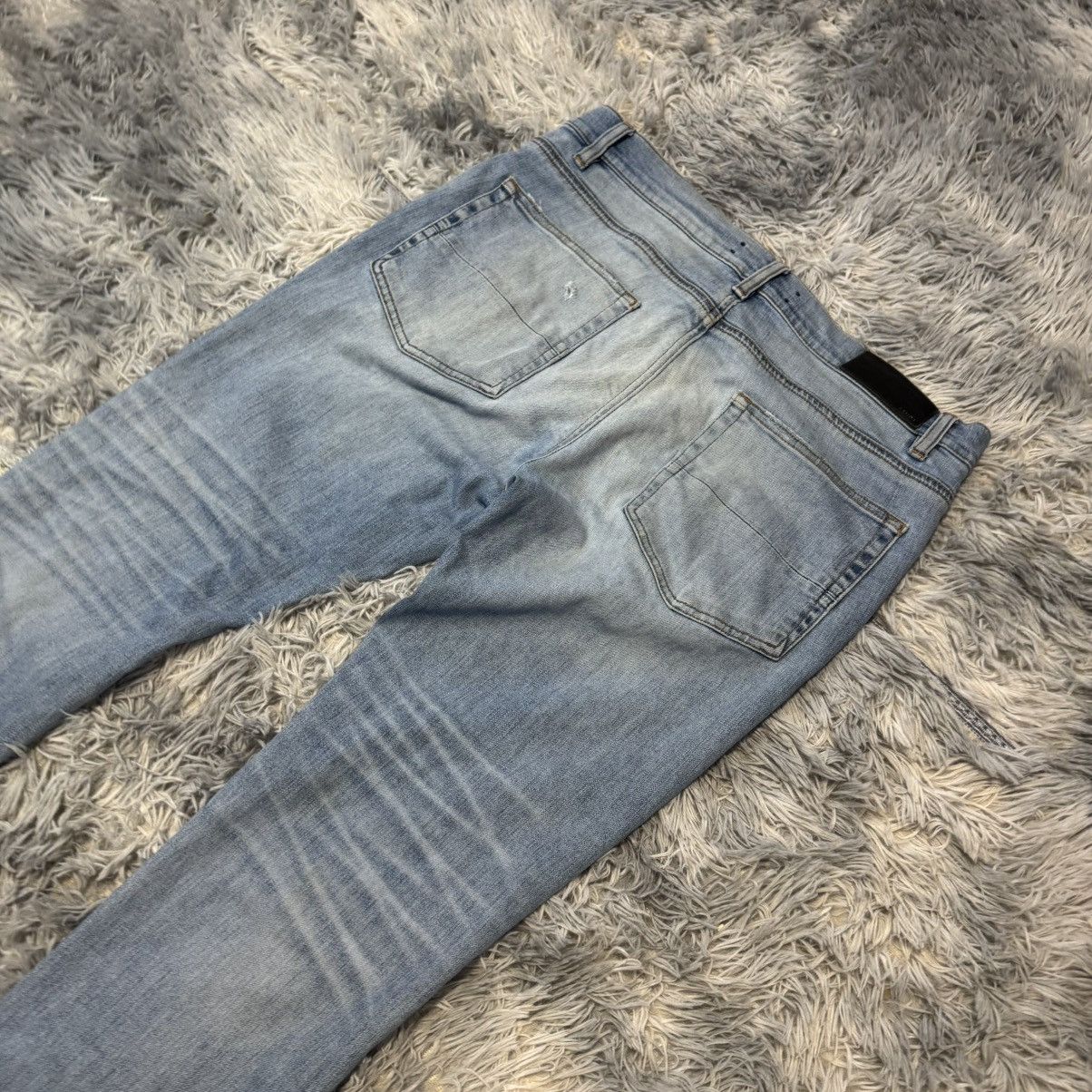 Amiri Amiri Distressed Skinny Denim Jeans - Light Blue Size US 36 / EU 52 - 11 Thumbnail