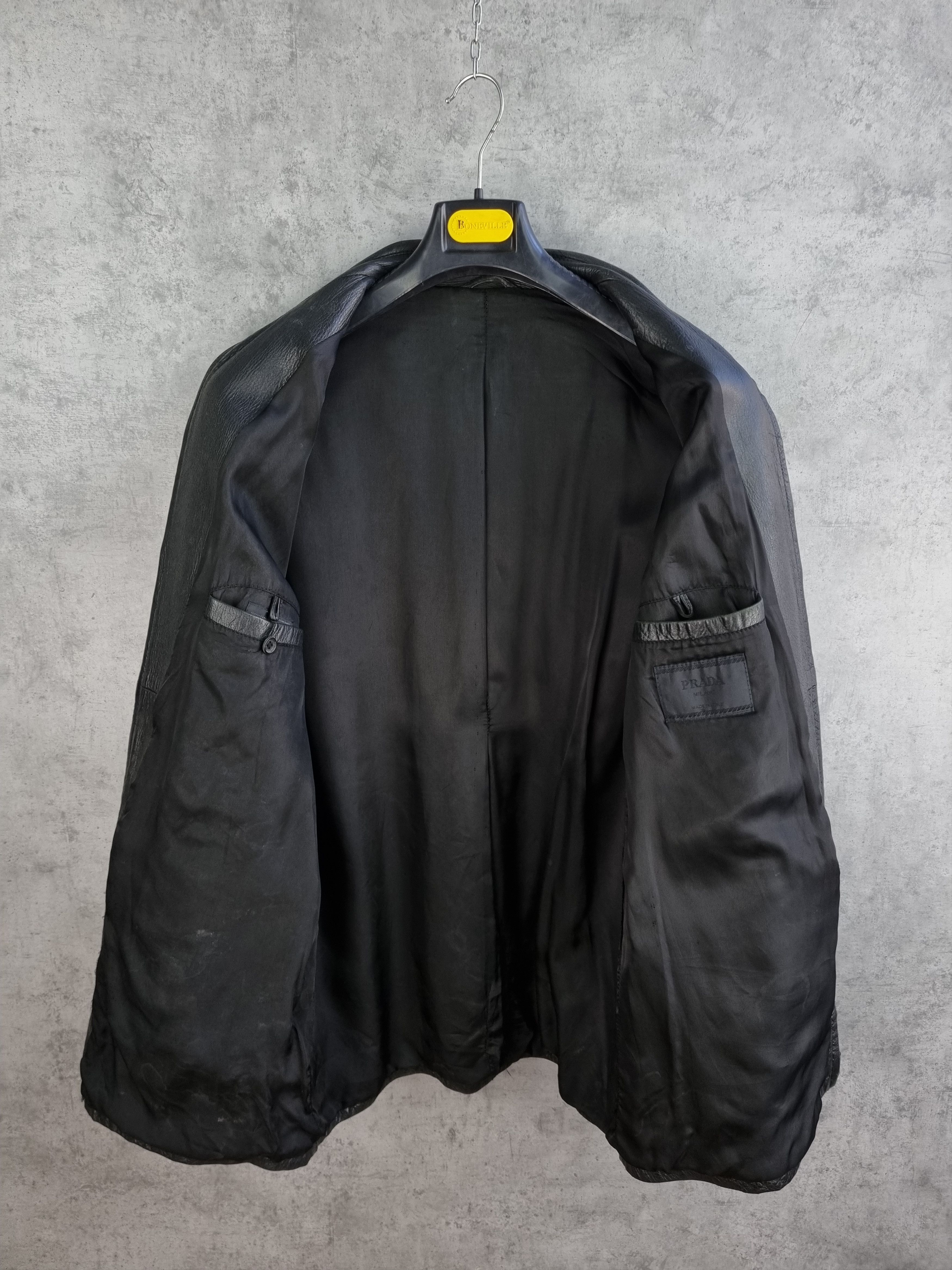 Prada × Vintage Prada Milano Leather Jacket made in Italy Size US L / EU 52-54 / 3 - 6 Thumbnail