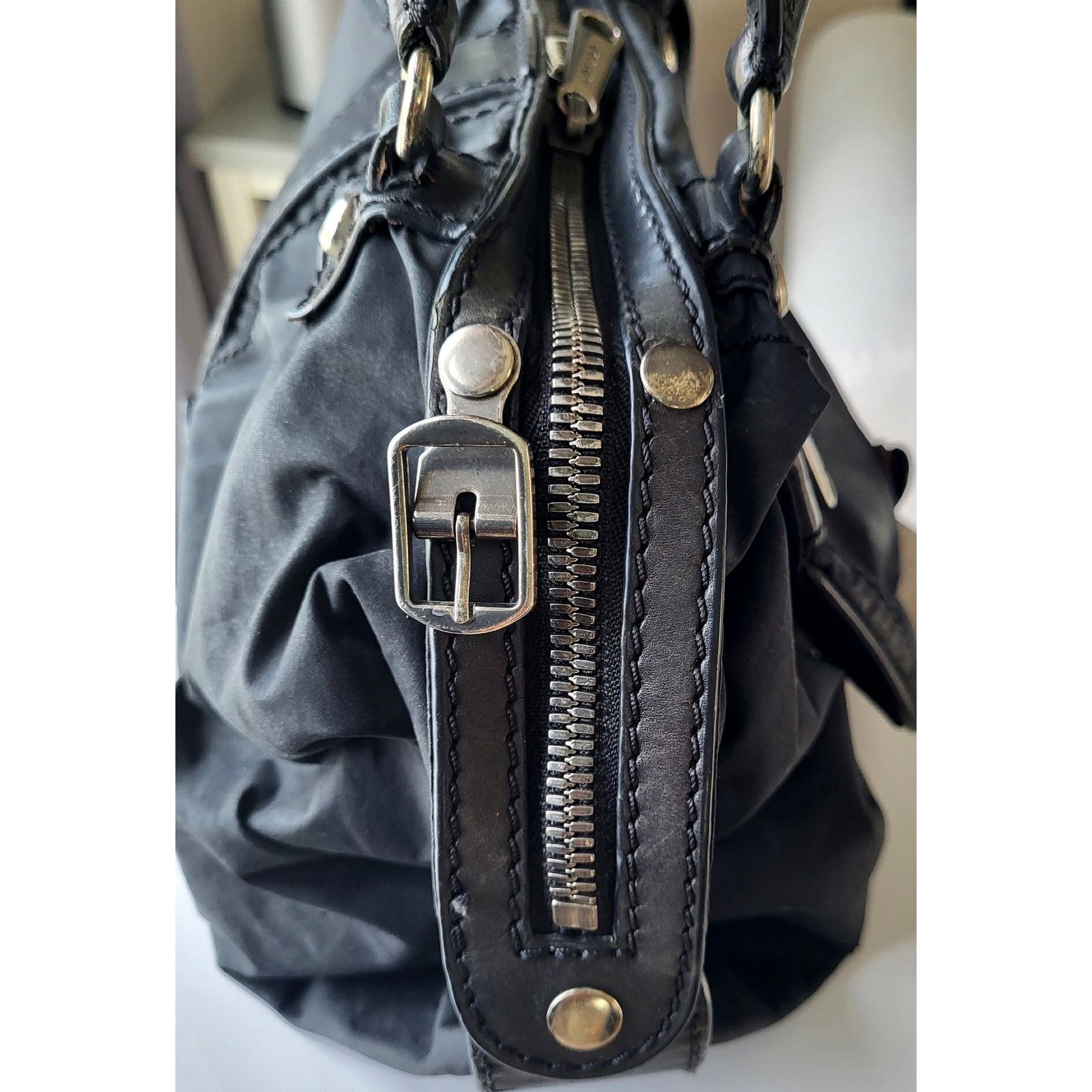 Other Joy Gryson SKY Italy Handbag Tote Convertible Black Leather Size ONE SIZE - 8 Thumbnail