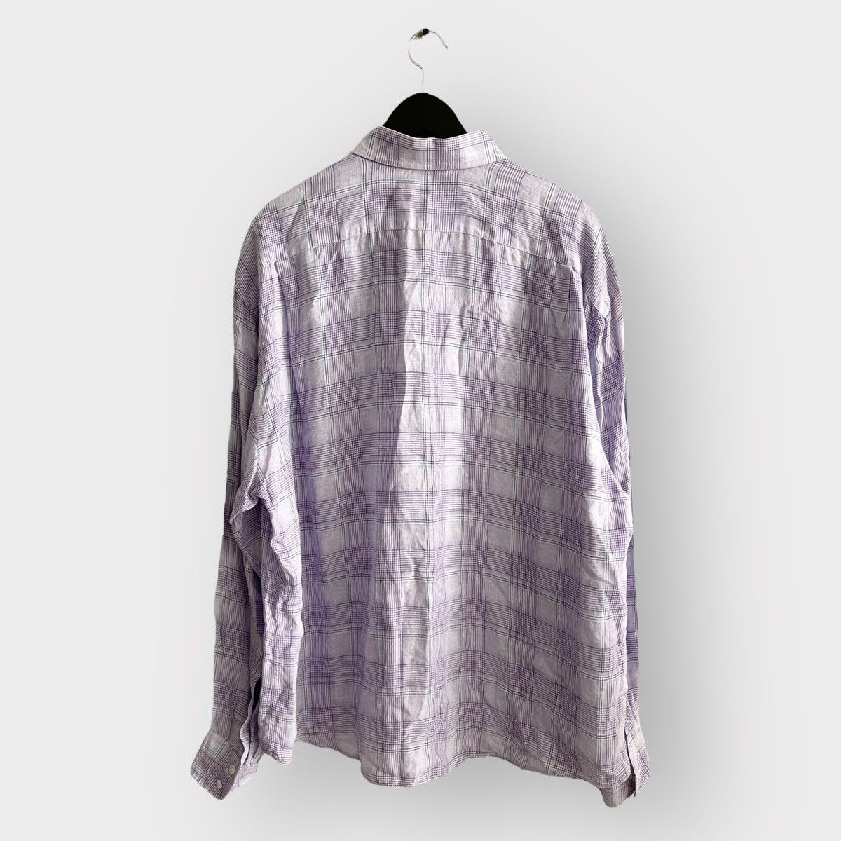 Faconnable STEAL! Vintage 1990s Faconnable Purple Flannel Shirt Size US XXL / EU 58 / 5 - 2 Thumbnail