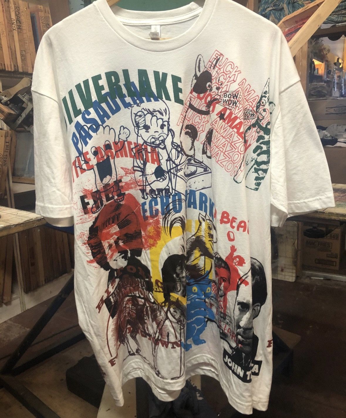 White LA Collage Test Print Tee – Pasadena/Echo Park L