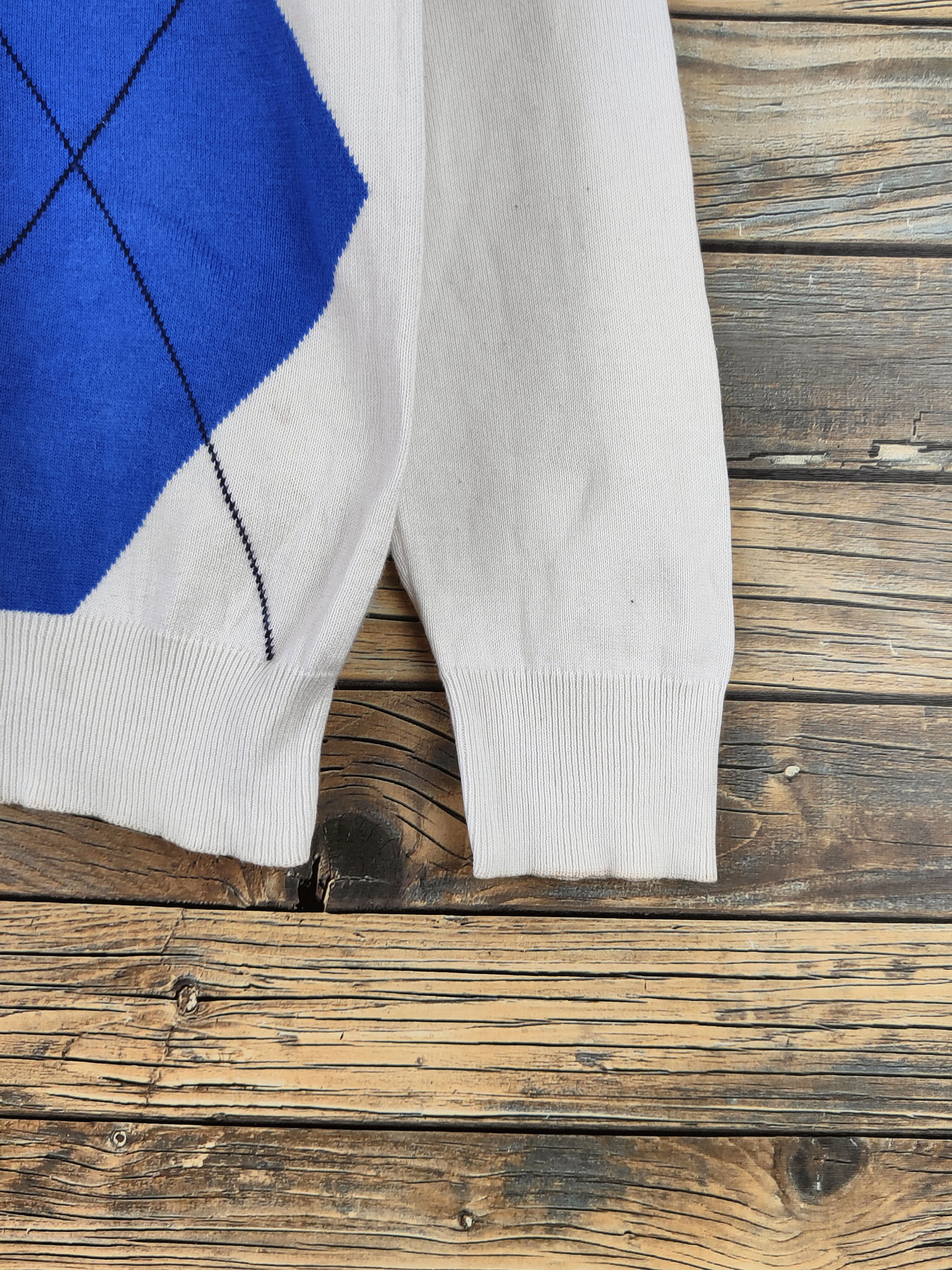 Fred Perry DL Fred Perry White Blue Knitwear Sweatshirts #46-126 Size US S / EU 44-46 / 1 - 7 Thumbnail