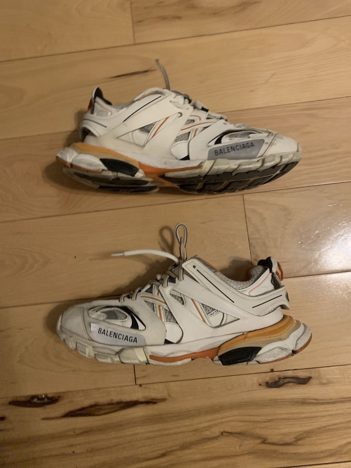 Balenciaga Orange and White Balenciaga Tracks Size US 9 / EU 42 - 1 Thumbnail