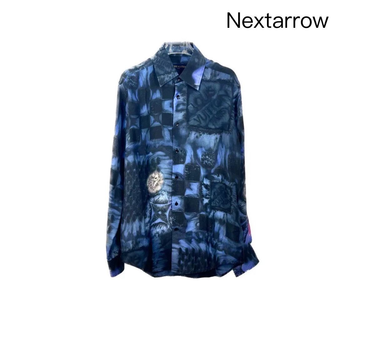 Louis Vuitton Louis Vuitton Deep blue fashionable printed silk shirt Size US S / EU 44-46 / 1 - 1 Thumbnail