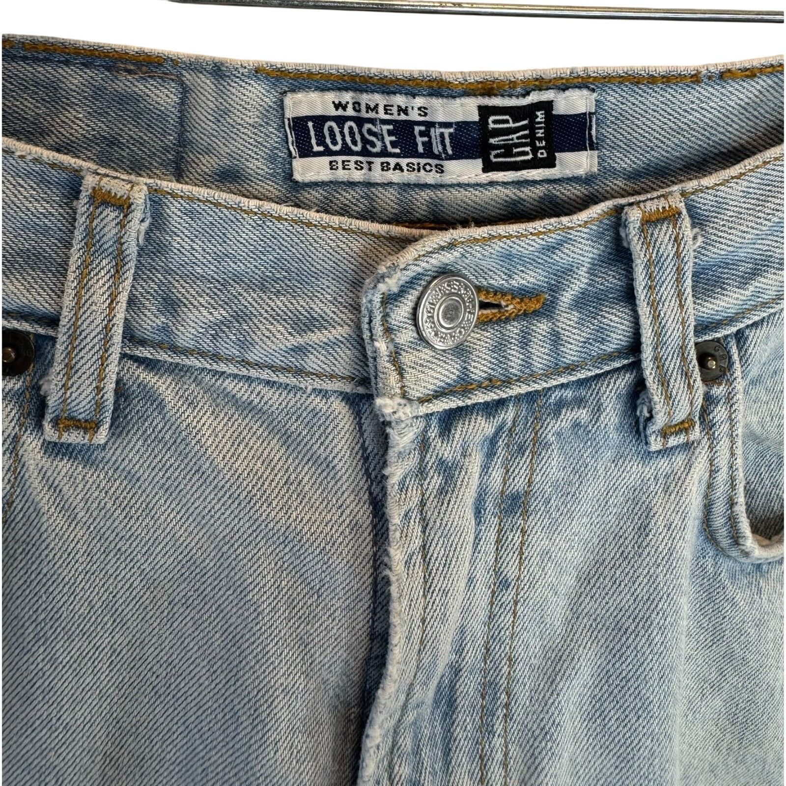 Gap Vintage 90s GAP Loose Fit Jeans Made USA Distressed size 4 Size 27" / US 4 / IT 40 - 3 Thumbnail