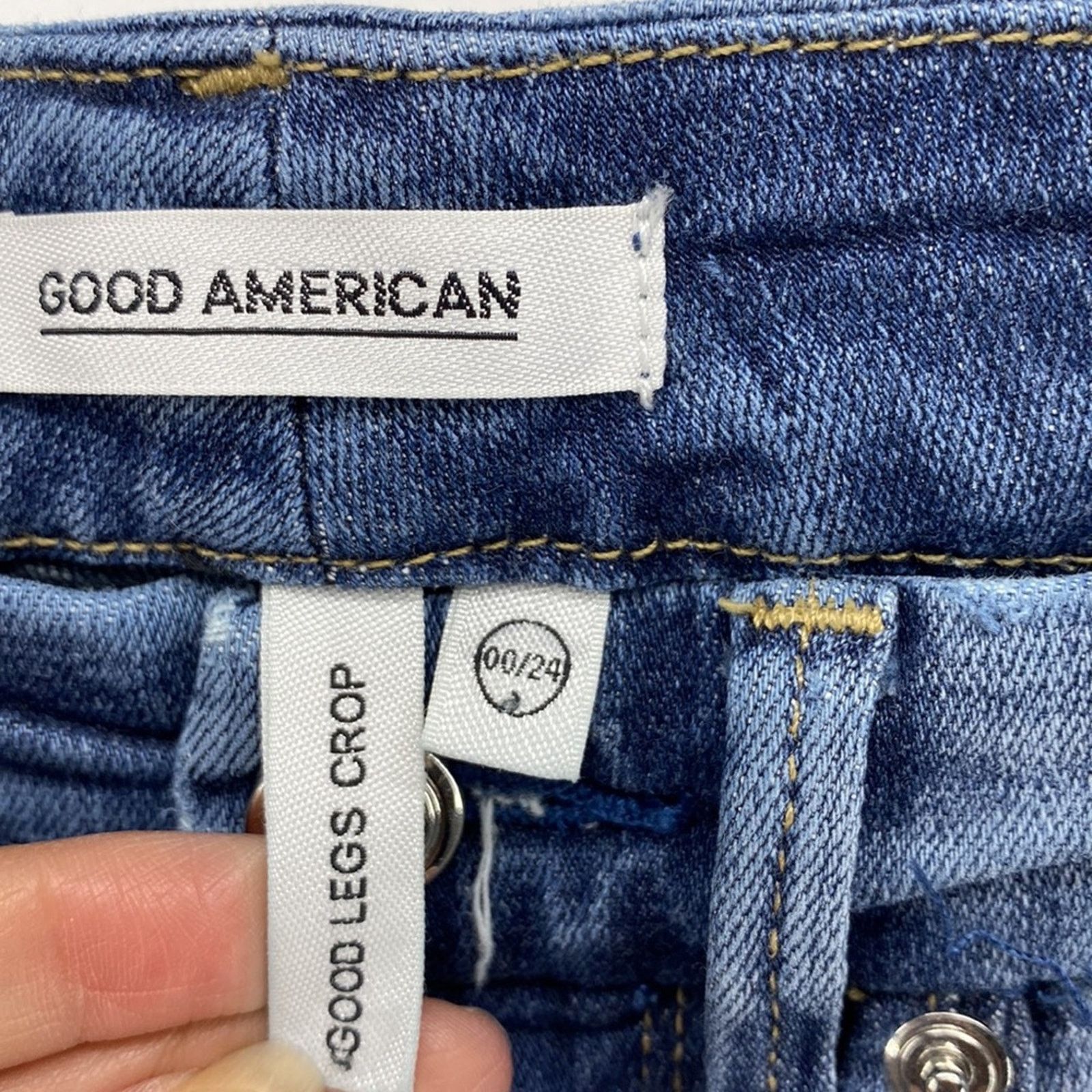 Good American Good American good legs crop high waisted skinny sz 00 Size 24" / US 00 / IT 34 - 6 Thumbnail