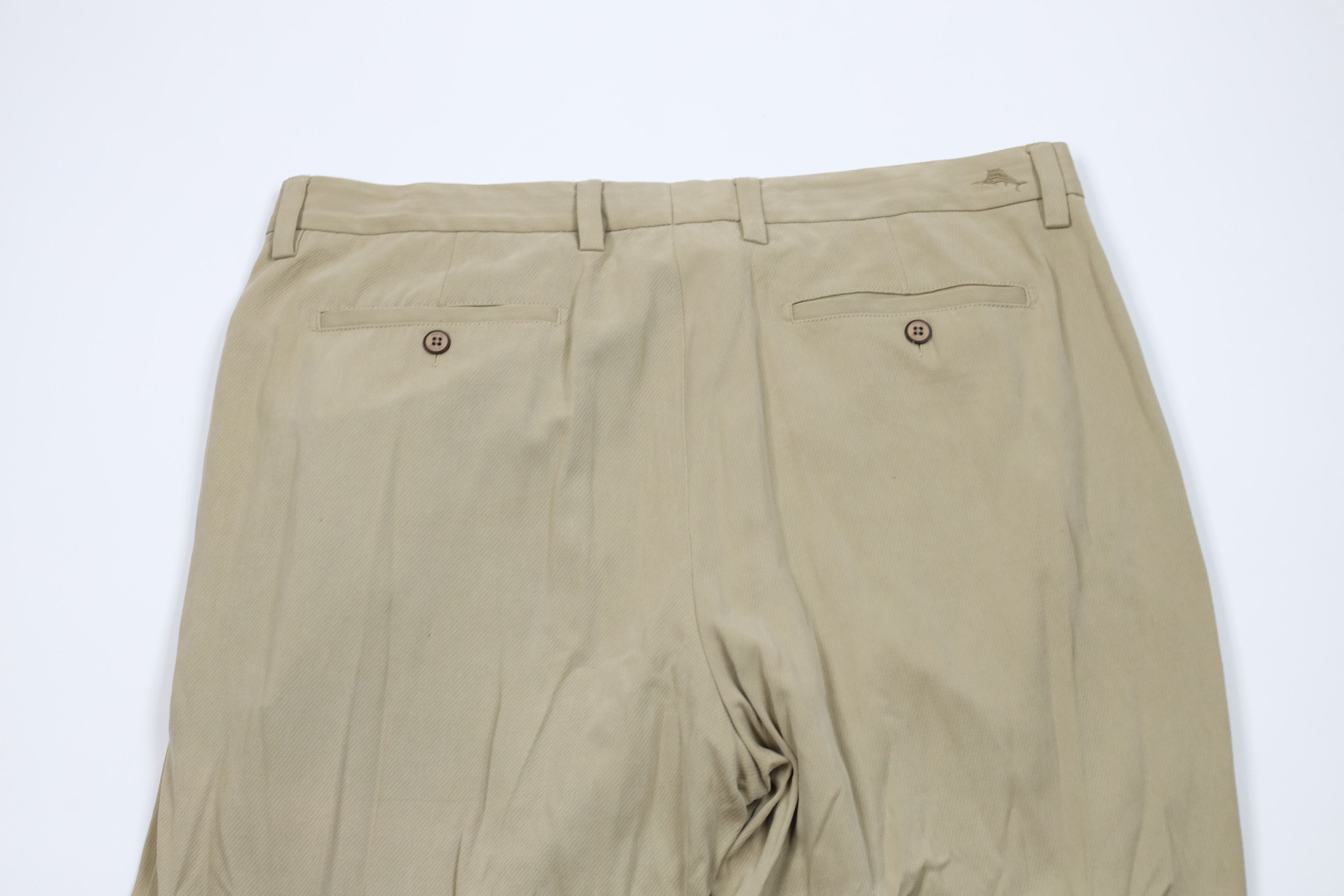 Tommy Bahama Vintage Tommy Bahama Silk Blend Wide Leg Chino Pants Beige Size US 36 / EU 52 - 10 Thumbnail