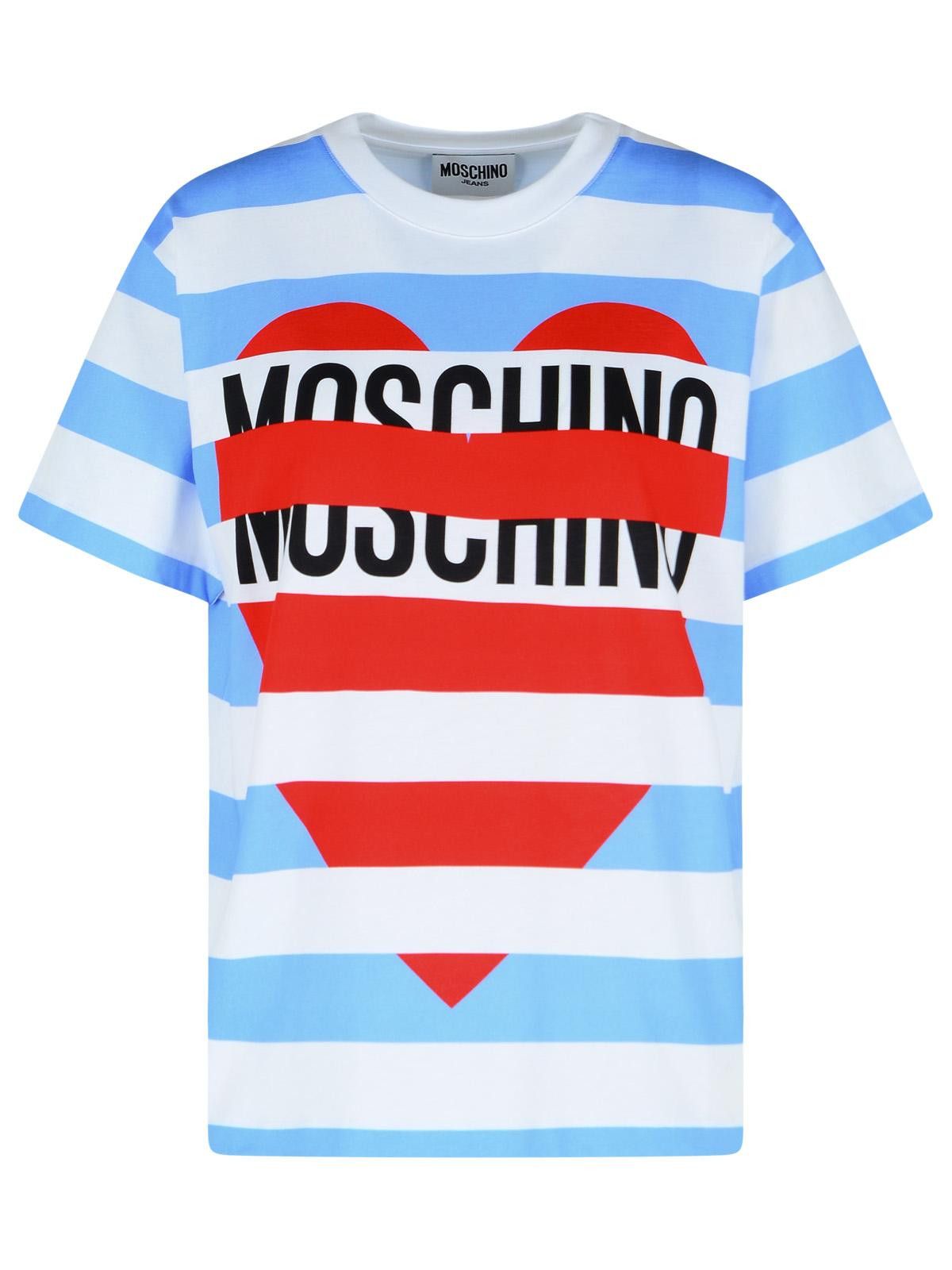 Moschino MOSCHINO JEANS Light Blue Cotton T-Shirt Size XS / US 0-2 / IT 36-38 - 1 Thumbnail