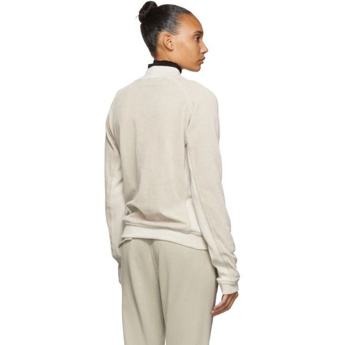 Haider Ackermann Beige Velour Freeman Sweatshirt Size XXS / US 00 / IT 34 - 3 Thumbnail
