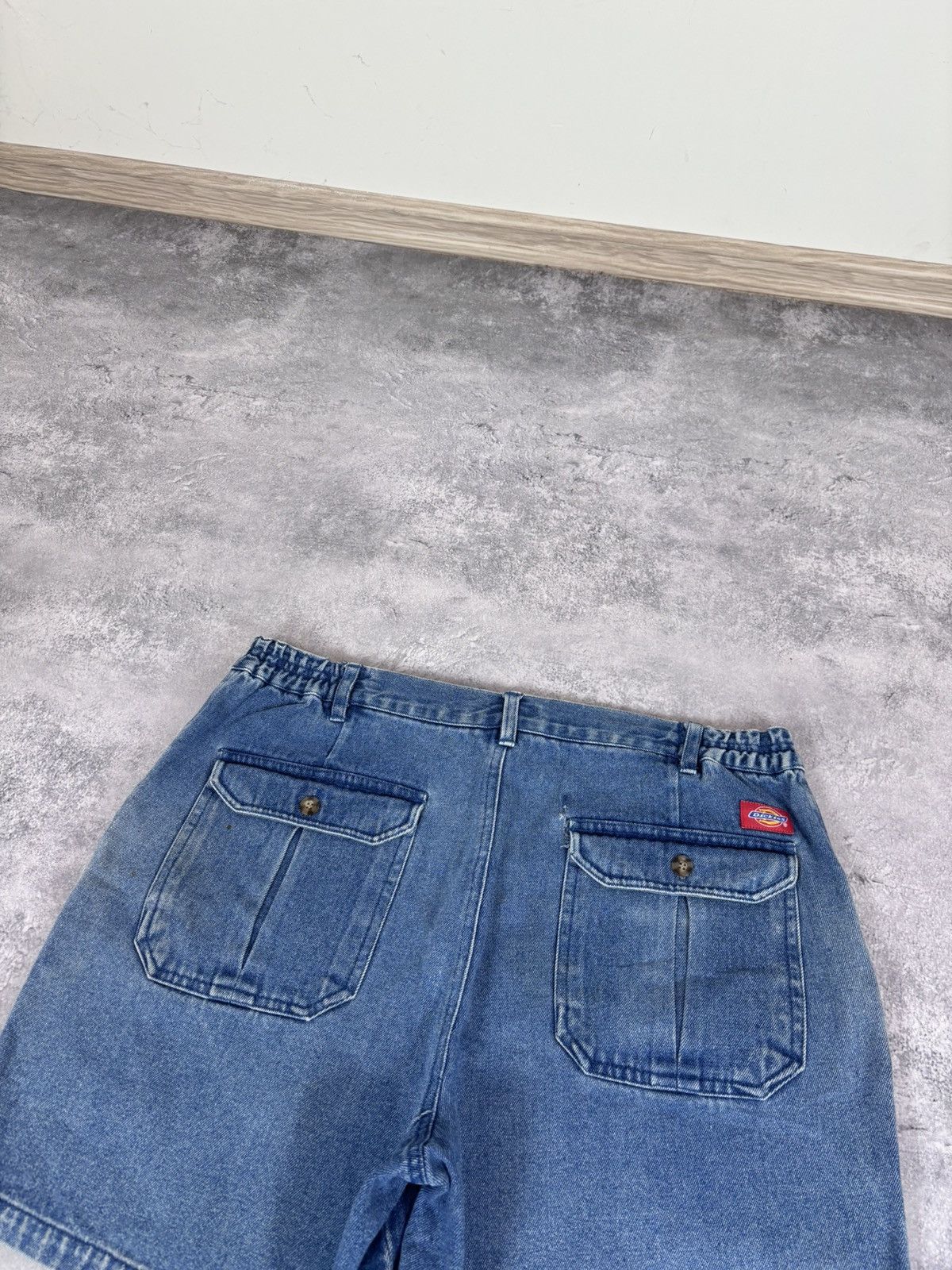 Dickies Vintage Dickies Women’s Blue Denim Cargo Shorts Jorts Size 38" / US 16 / IT 52 - 15 Thumbnail