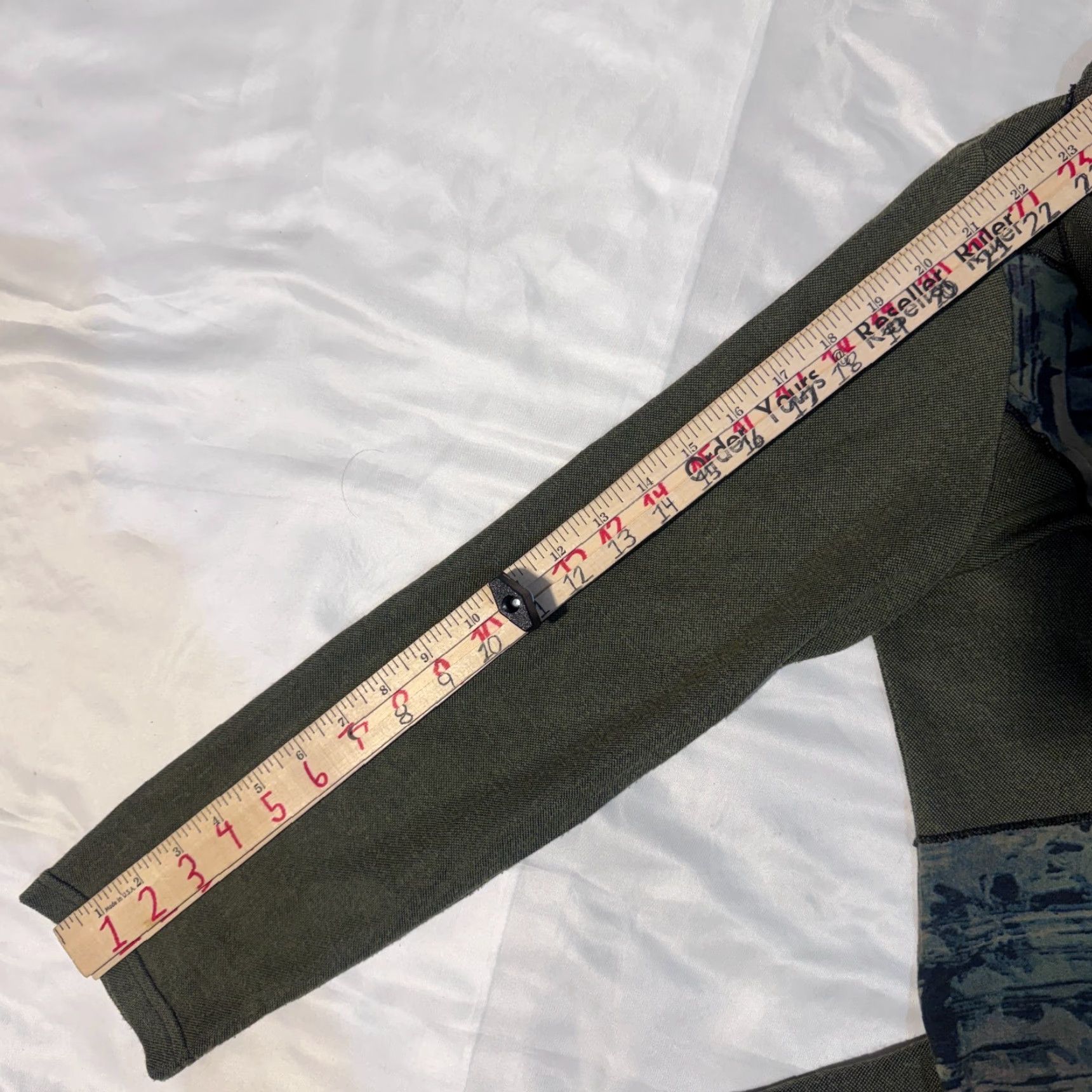 Olive Parsley & Sage Olive Patchwork Cowl Neck Tunic XL Bohemian Artsy Lagenlook Size XL / US 12-14 / IT 48-50 - 5 Thumbnail