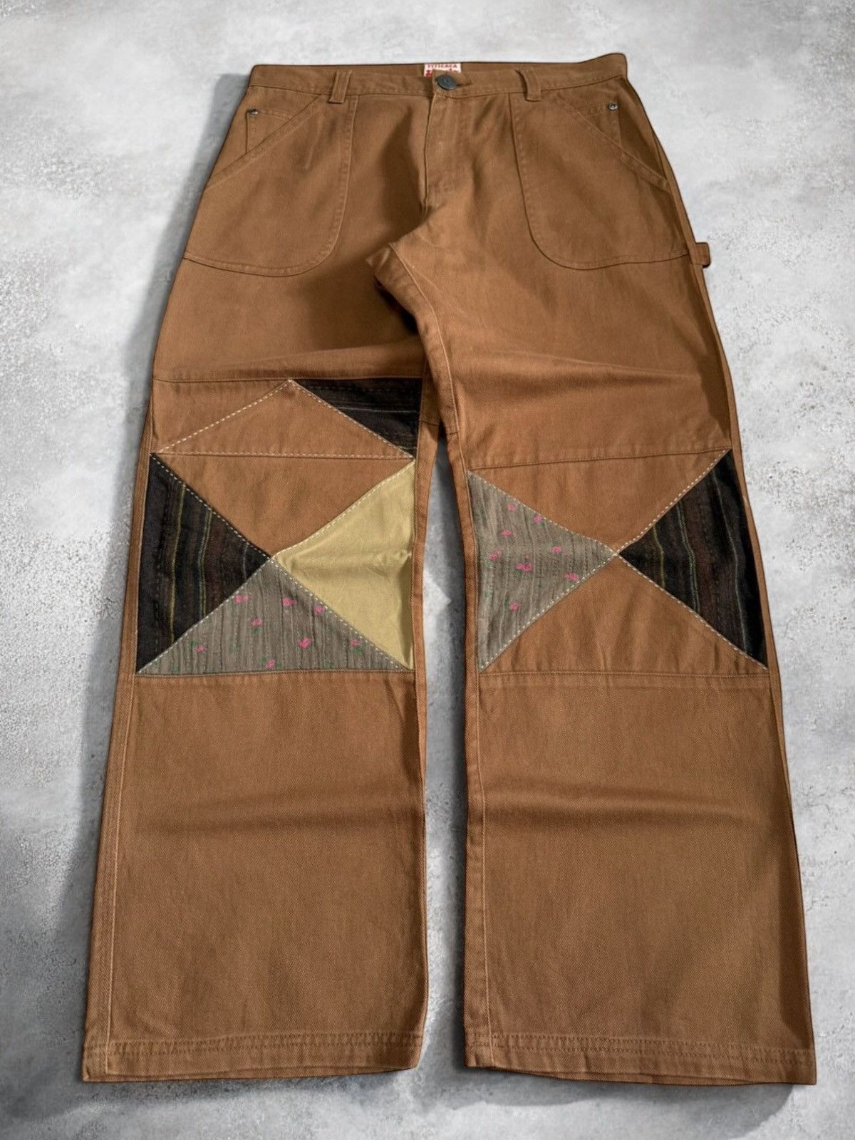 Japanese Brand Titicaca Japan Peneled Patch Work Double Knee Pants Size US 30 / EU 46 - 1 Thumbnail
