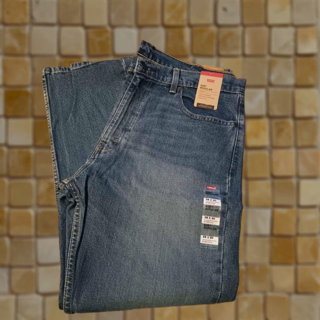 Levi's LEVI'S 505 Jeans Regular Fit Blue Denim Straight Leg 38 x 30 Mens Shirt? Size US 38 / EU 54 - 1 Preview