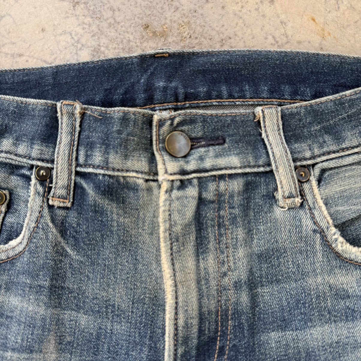 Japanese Brand × Jean × Vintage VINTAGE JAPANESE FADED SALVAGE JEAN DENIM PANTS Size US 30 / EU 46 - 5 Thumbnail