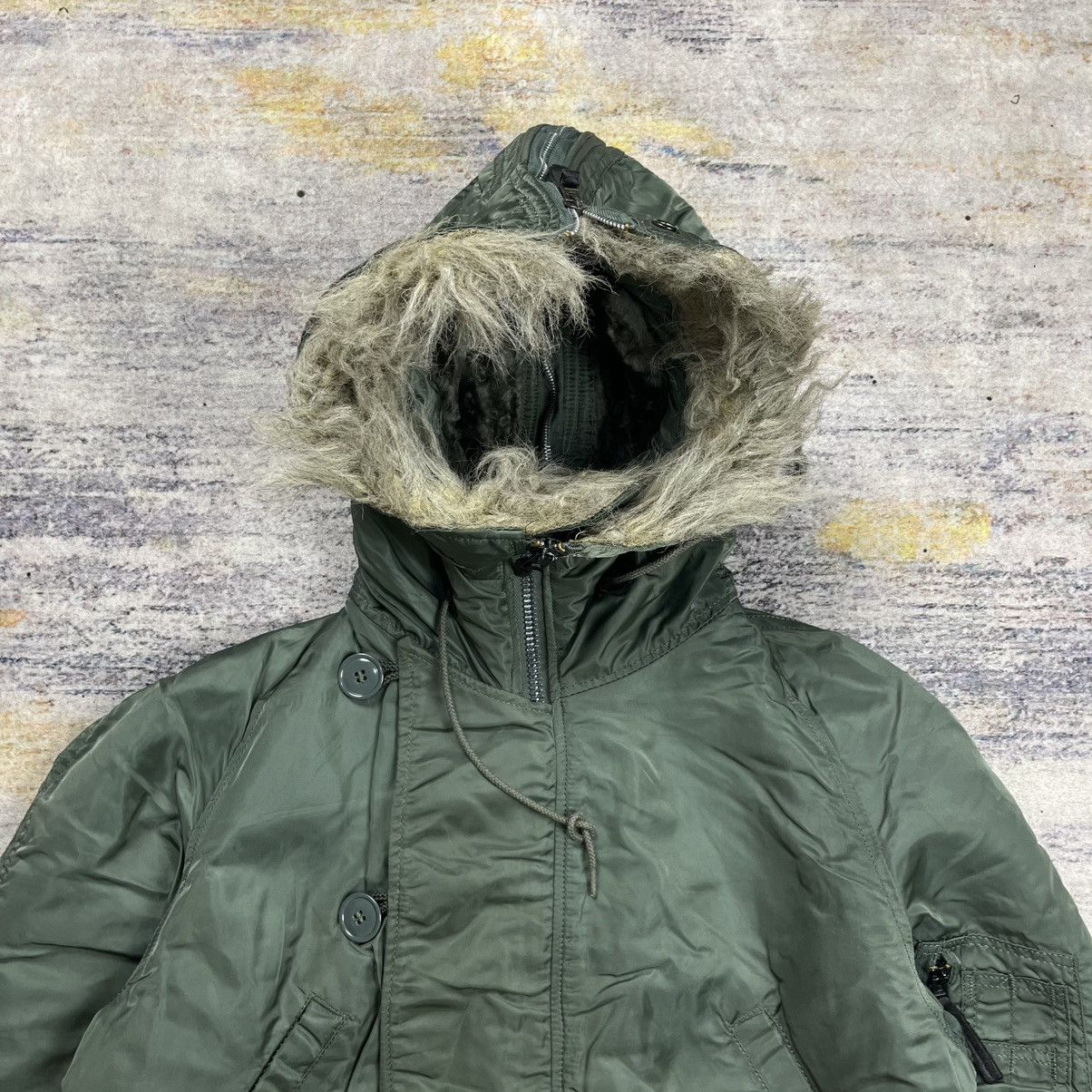 Alpha Industries Vintage Alpha industries attached hood N-2b bomber jacket Size US S / EU 44-46 / 1 - 4 Thumbnail
