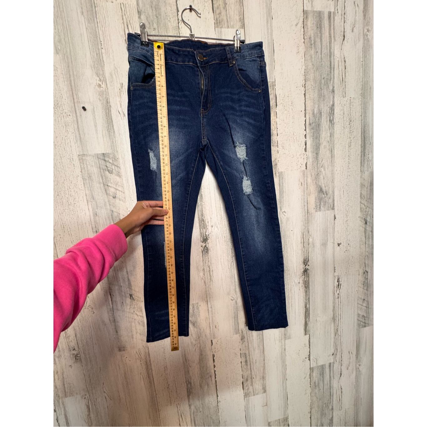 Other S & A Jeans Women’s Skinny Dark Wash Distressed Stretch Deni Size 29" - 11 Thumbnail
