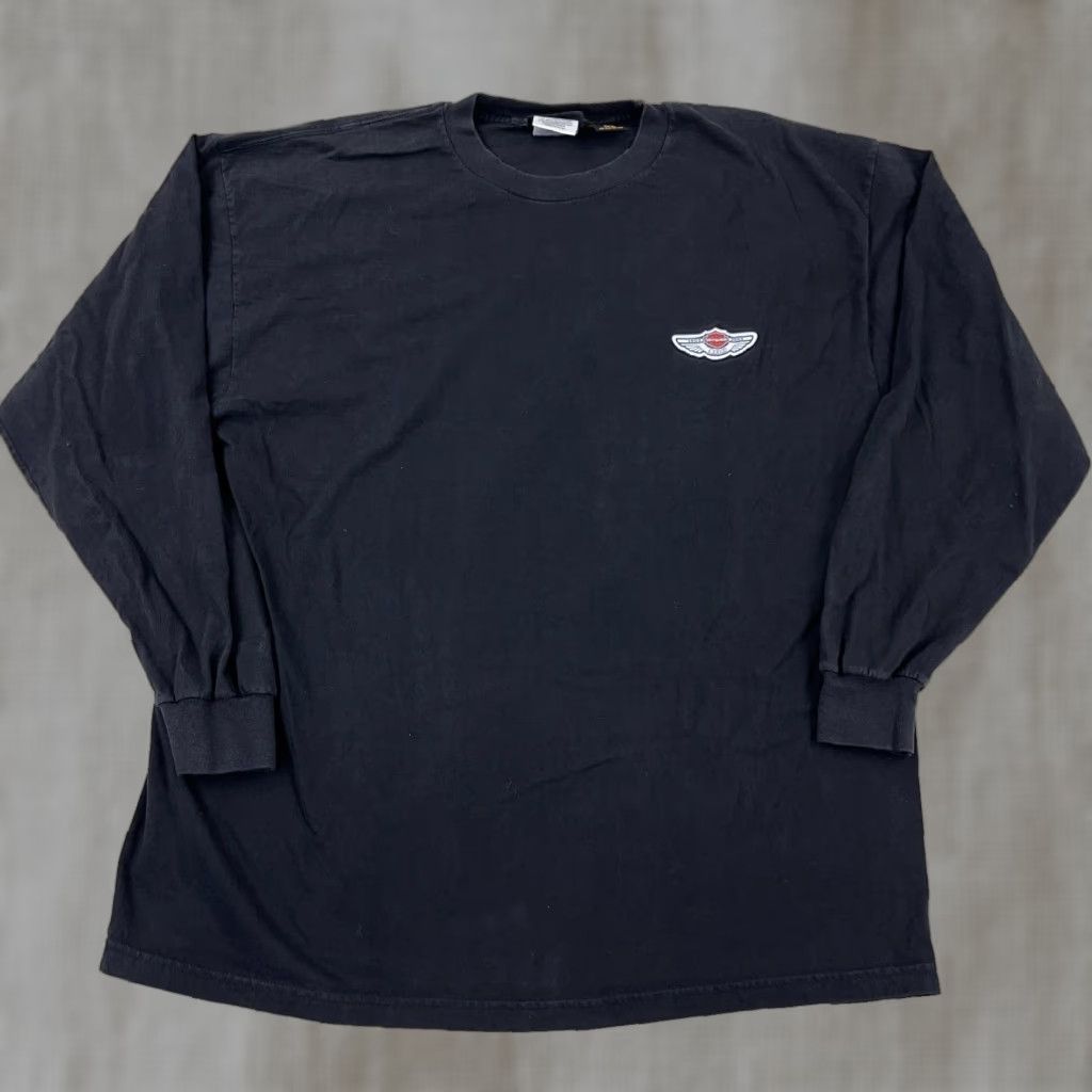 Harley Davidson VINTAGE Harley-Davidson Shirt Men XL Black Long Sleeve Tee Motorcycle 100 Years USA Y2K Mens Holiday 80s Retro Logo Graphic Print USA Hipster Classic Size US XL / EU 56 / 4 - 1 Thumbnail