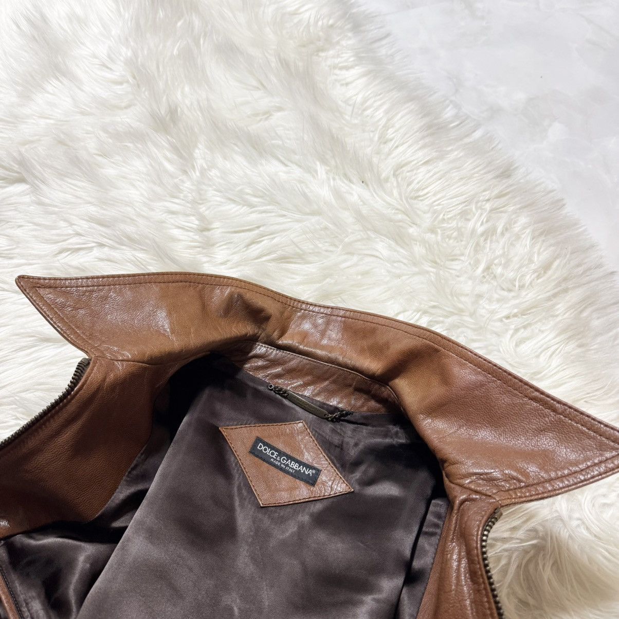 Dolce & Gabbana Authentic Dolce & Gabbana Runway Zip-Up Leather Jacket Size US S / EU 44-46 / 1 - 11 Thumbnail