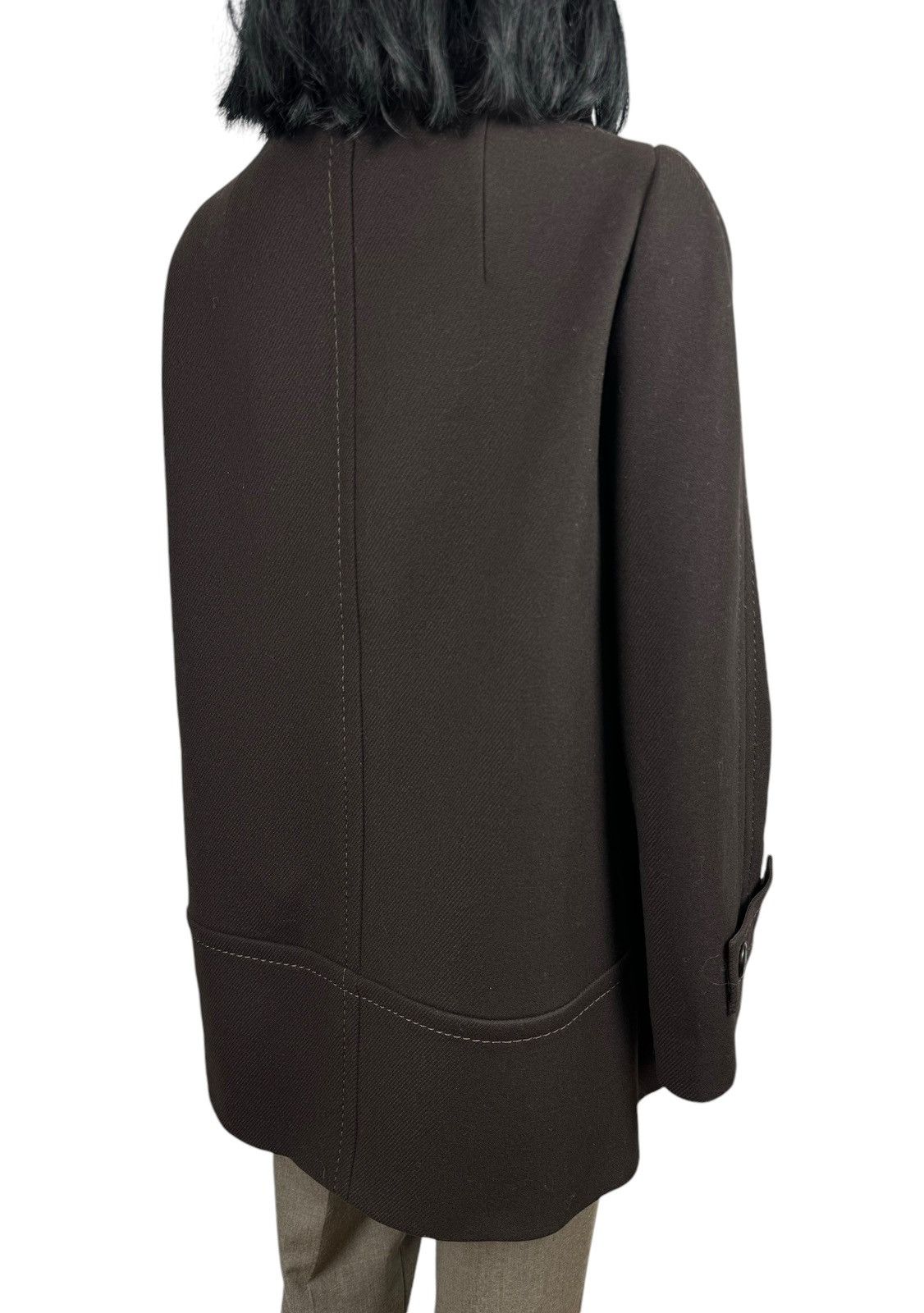 Escada Escada New Wool Brown Coat Women size D40 IT46 Size L / US 10 / IT 46 - 6 Thumbnail