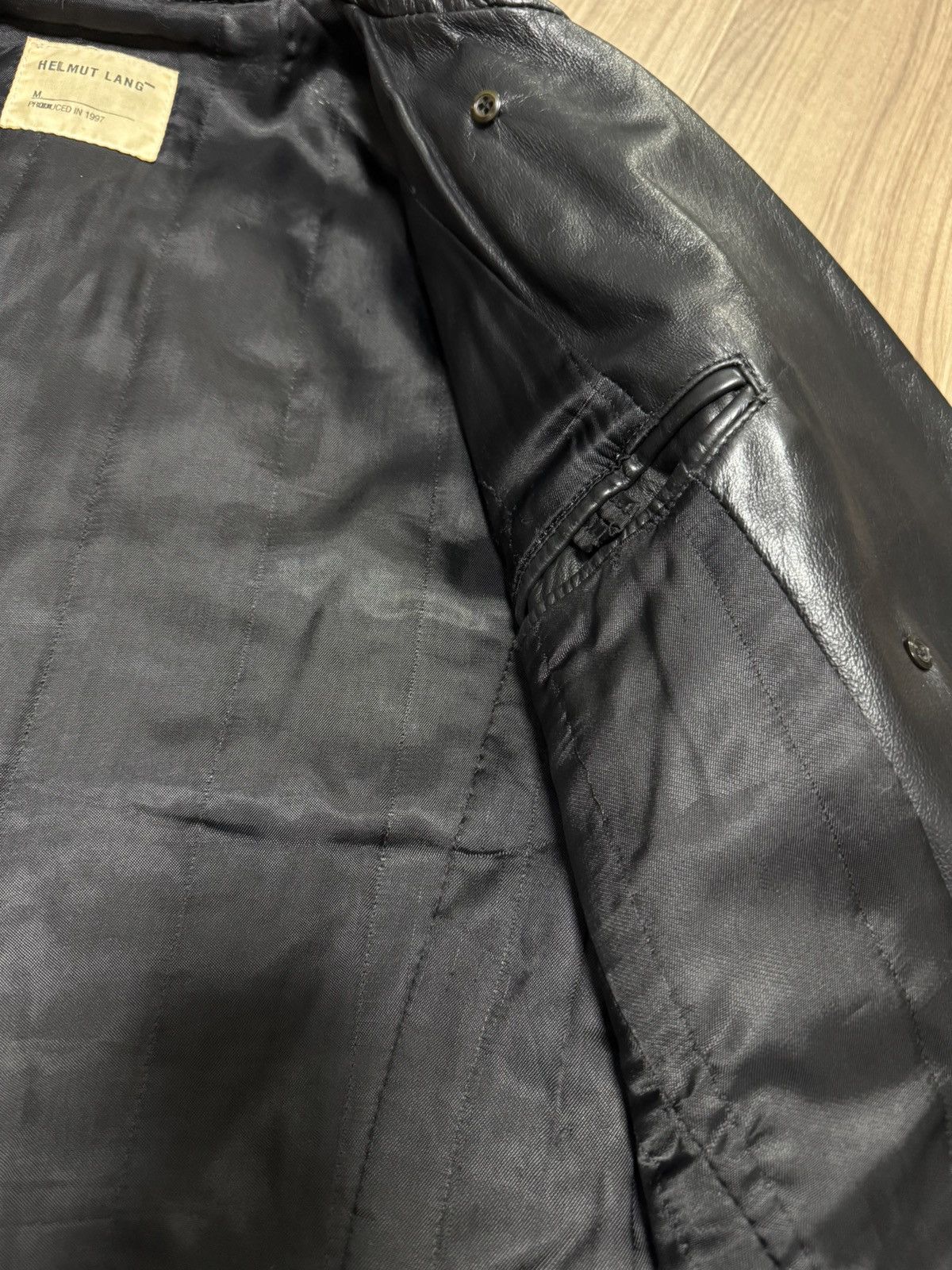 Helmut Lang Helmut Lang AW97 Double Breasted Leather Jacket Size US XS / EU 42 / 0 - 13 Thumbnail