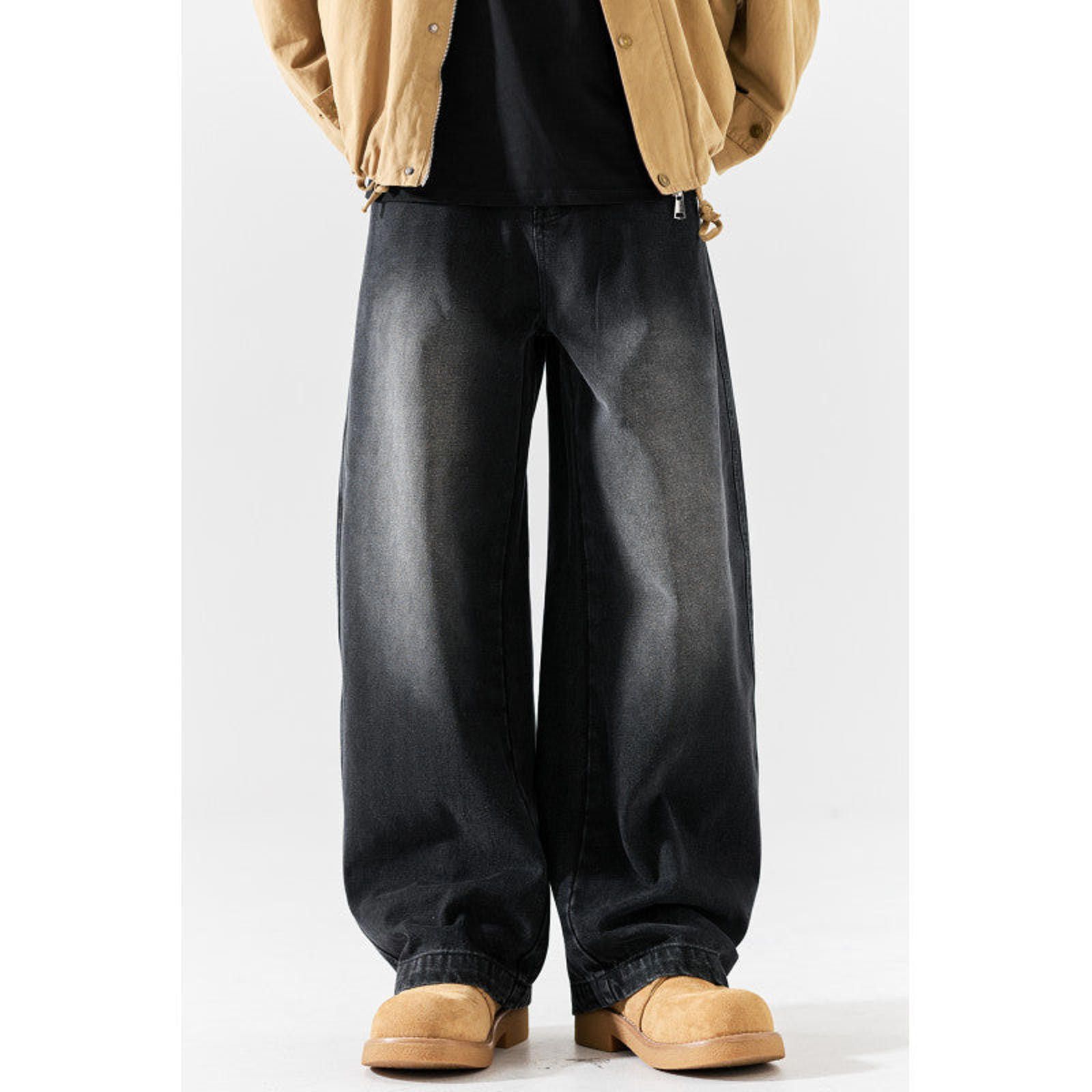 Vintage Wide Leg Baggy Denim Jeans for Men, Casual Loose Fit Pants Size US 30 / EU 46 - 7 Thumbnail
