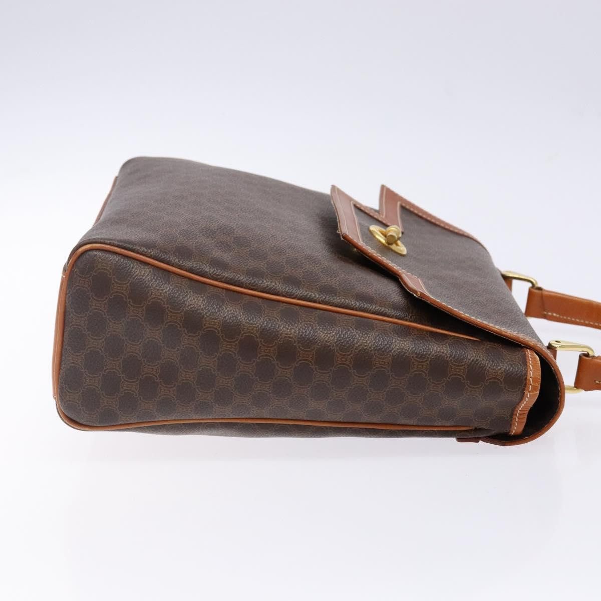 Celine CELINE Macadam Canvas Hand Bag Pvc Leather Brown Gold Size ONE SIZE - 4 Thumbnail