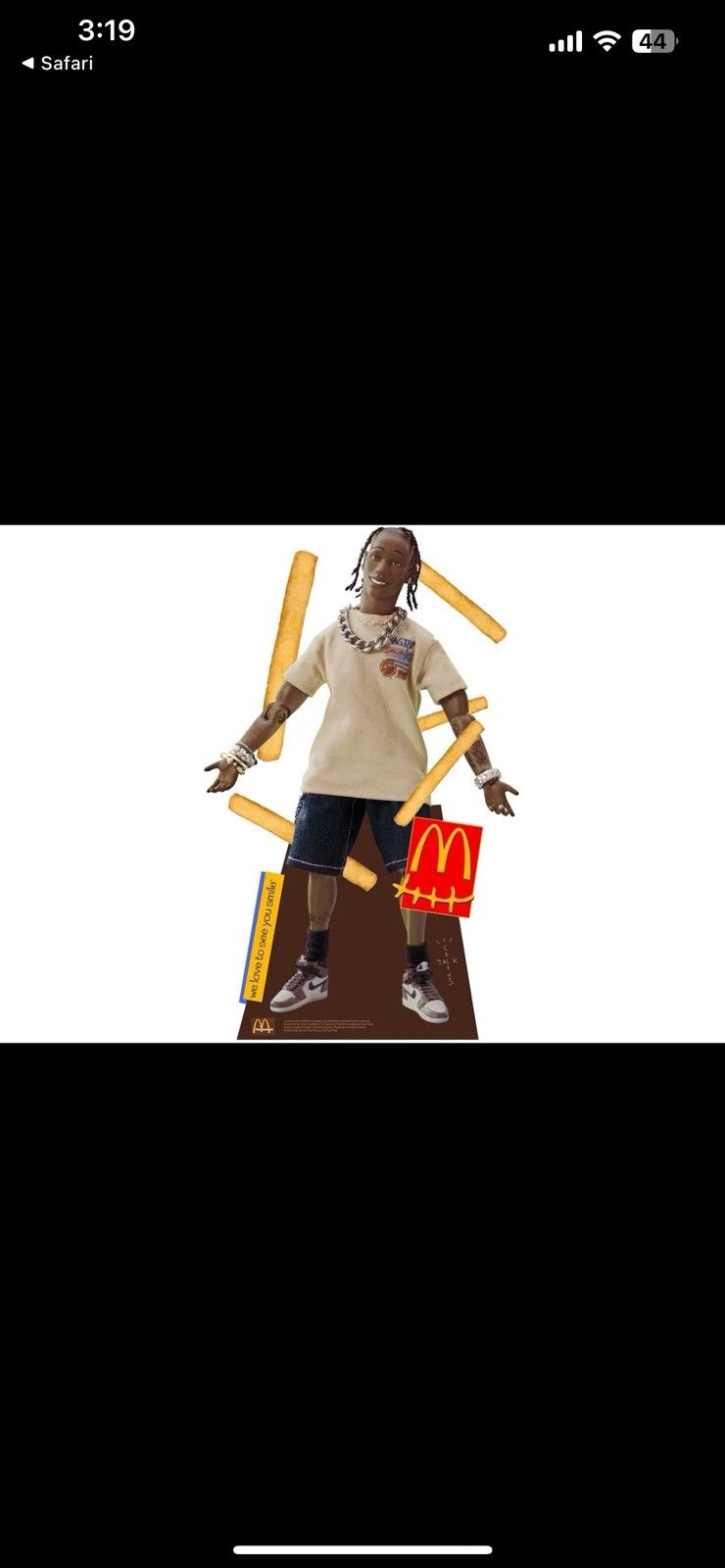 Travis Scott Travis Scott SEALED Life Size 6ft cardboard Cutout Size ONE SIZE - 1 Thumbnail