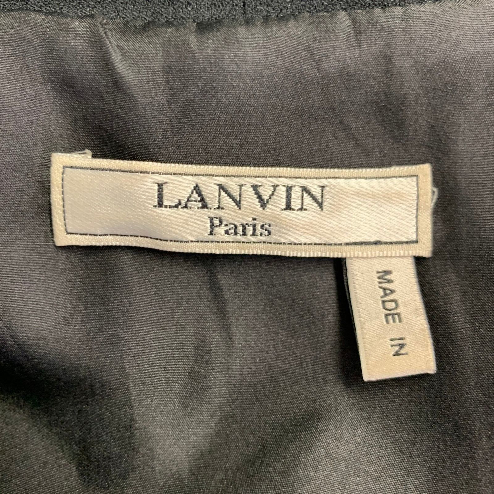 Lanvin LANVIN Size 4 Black Acetate Blend Sheath Dress Size S / US 4 / IT 40 - 5 Thumbnail
