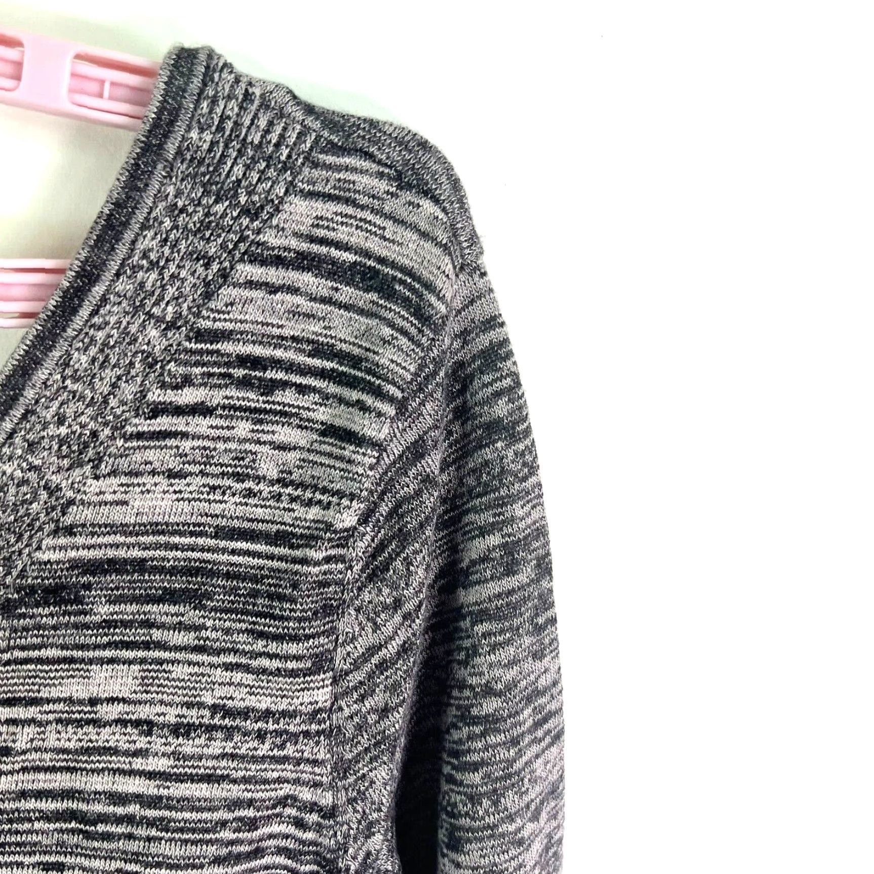 Vintage Maurices Heather Gathered V-Neck Knit Top Womens Size L Gray Shirt Size L / US 10 / IT 46 - 2 Thumbnail