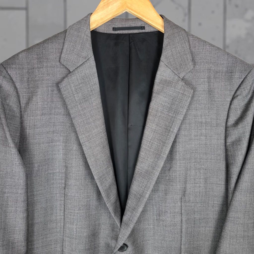 Theory Theory Mens Soft Wool/Silk Notch Lapel Double Vented Fully Lined Jacket Gray Size US XS / EU 42 / 0 - 1 Thumbnail
