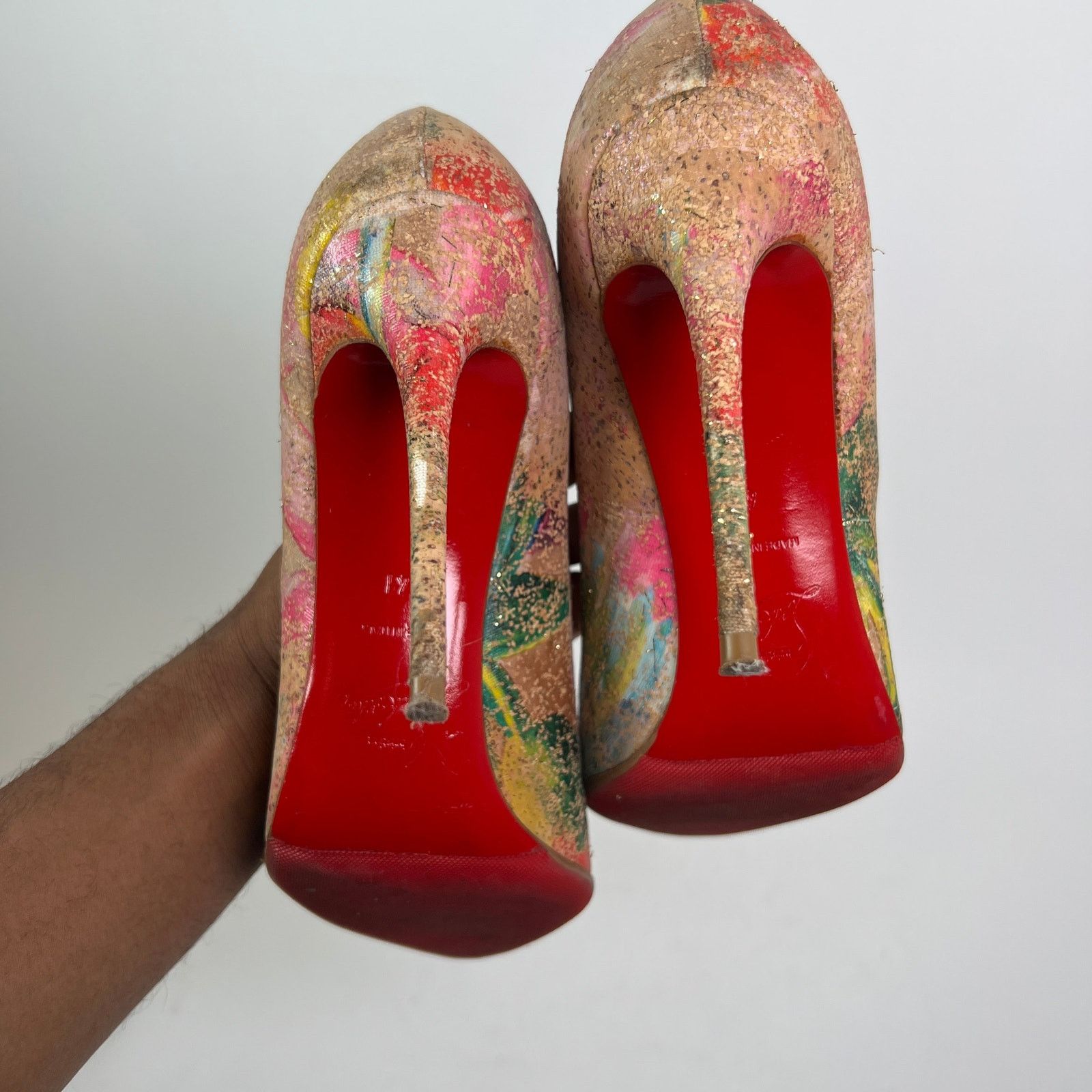 Christian Louboutin Christian Louboutin Blooming Cork Pigalle Follies 100 Heels Size US 8 / IT 38 - 8 Thumbnail