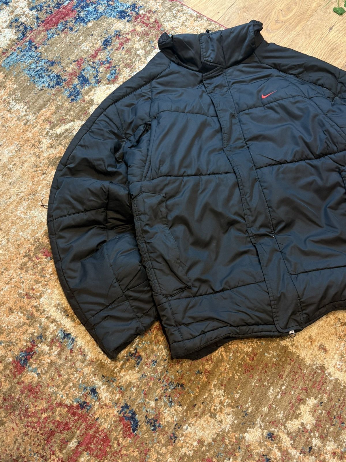 Nike 00s Nike Vintage Swoosh Logo Down Jacket Rare Y2K Size US L / EU 52-54 / 3 - 3 Thumbnail