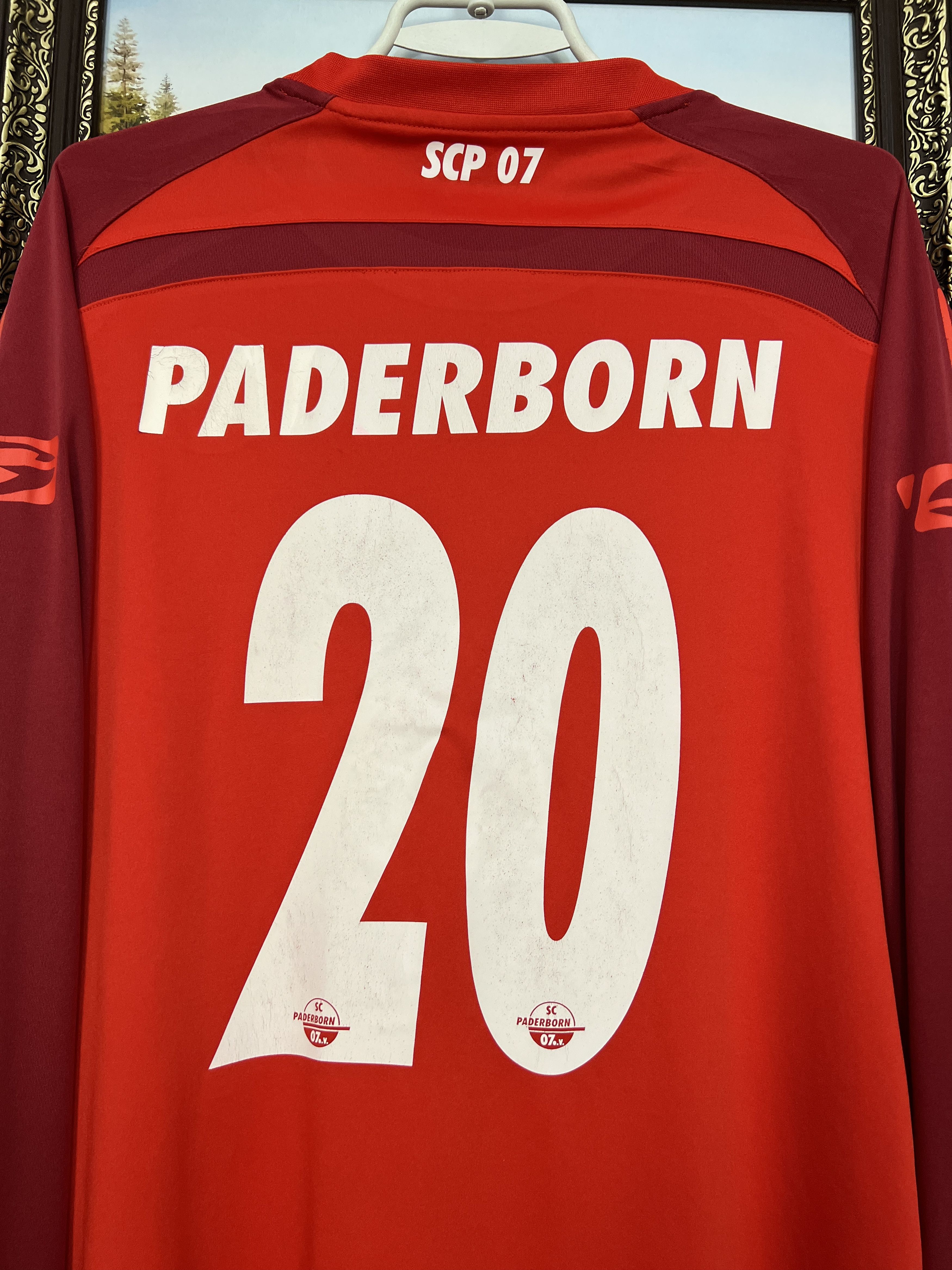 Puma Paderborn Away football Shirt Long Sleeve #20 Player Issue Size US L / EU 52-54 / 3 - 11 Thumbnail