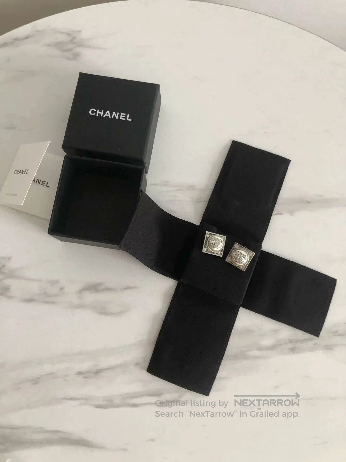 Chanel Chanel Square CC Earrings with Box. Size ONE SIZE - 2 Thumbnail