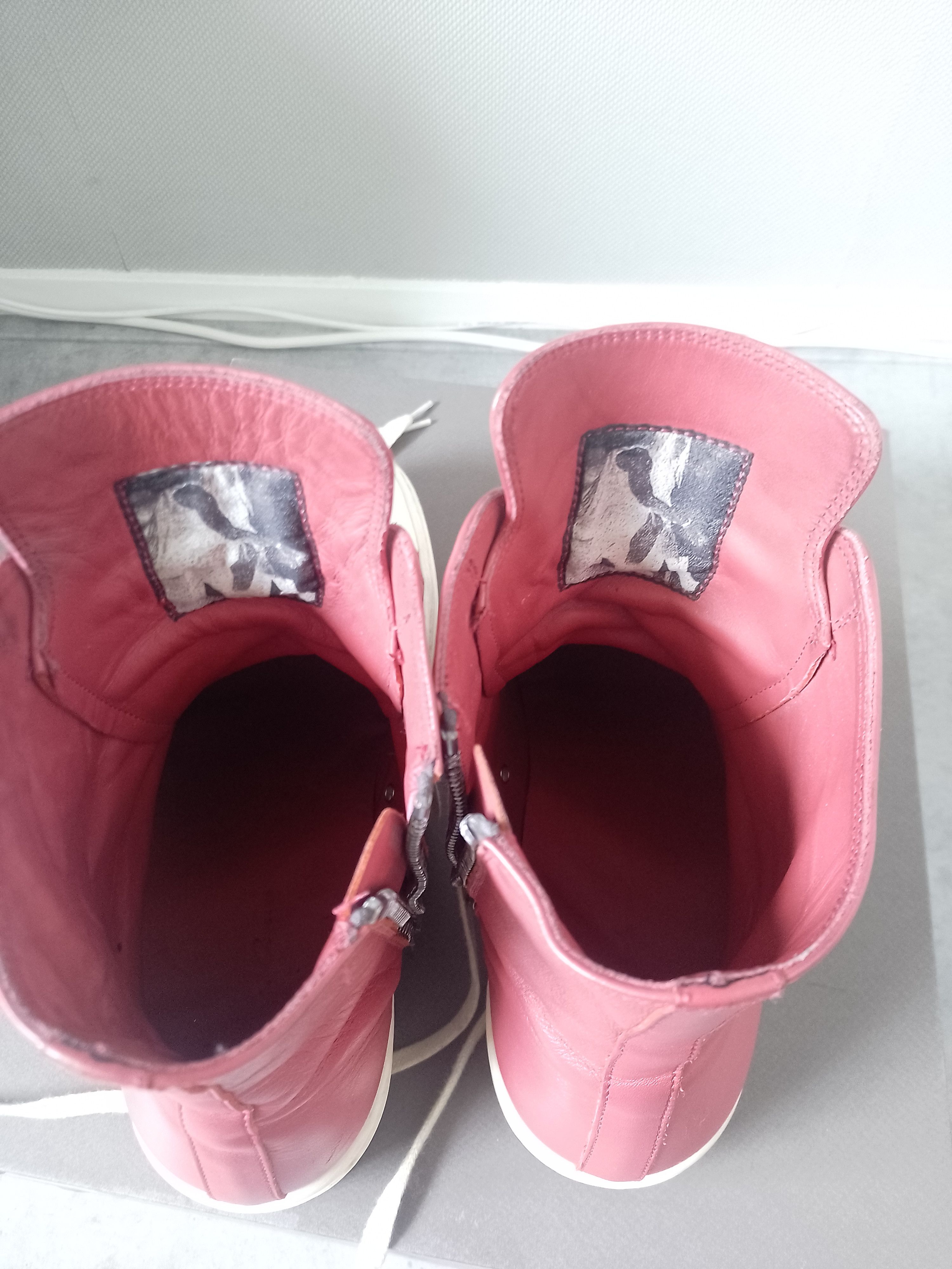Rick Owens Carnelian Red Ramones Size US 10 / EU 43 - 12 Thumbnail