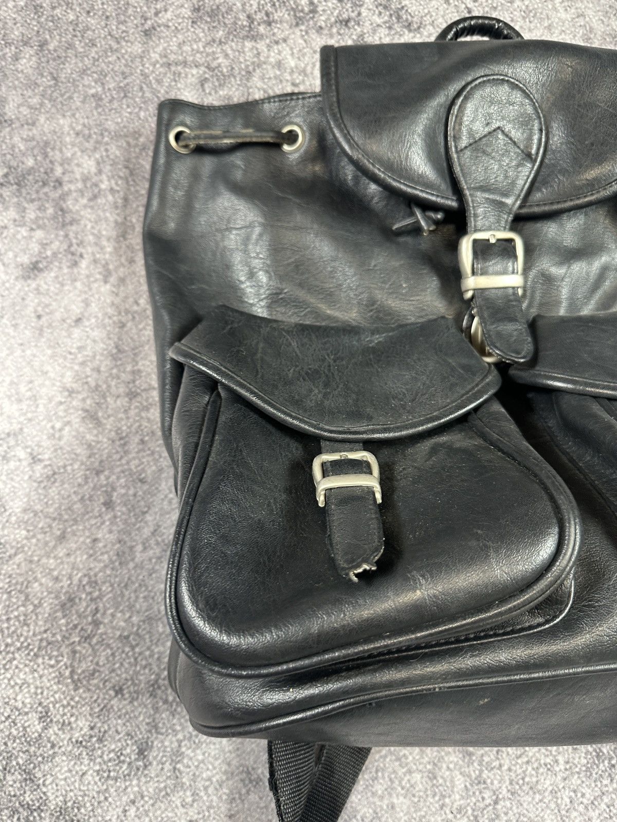 Leather Y2K Avant Garden Bag Black Lesther Streetwear opium alt Usa Size ONE SIZE - 2 Thumbnail