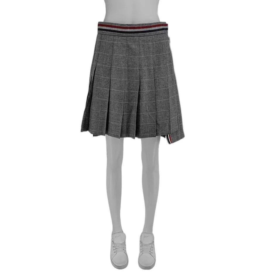Thom Browne Thom Browne Gray Plaid Pleated Skirt Size 40 Size 40" / US 18 - 1 Thumbnail